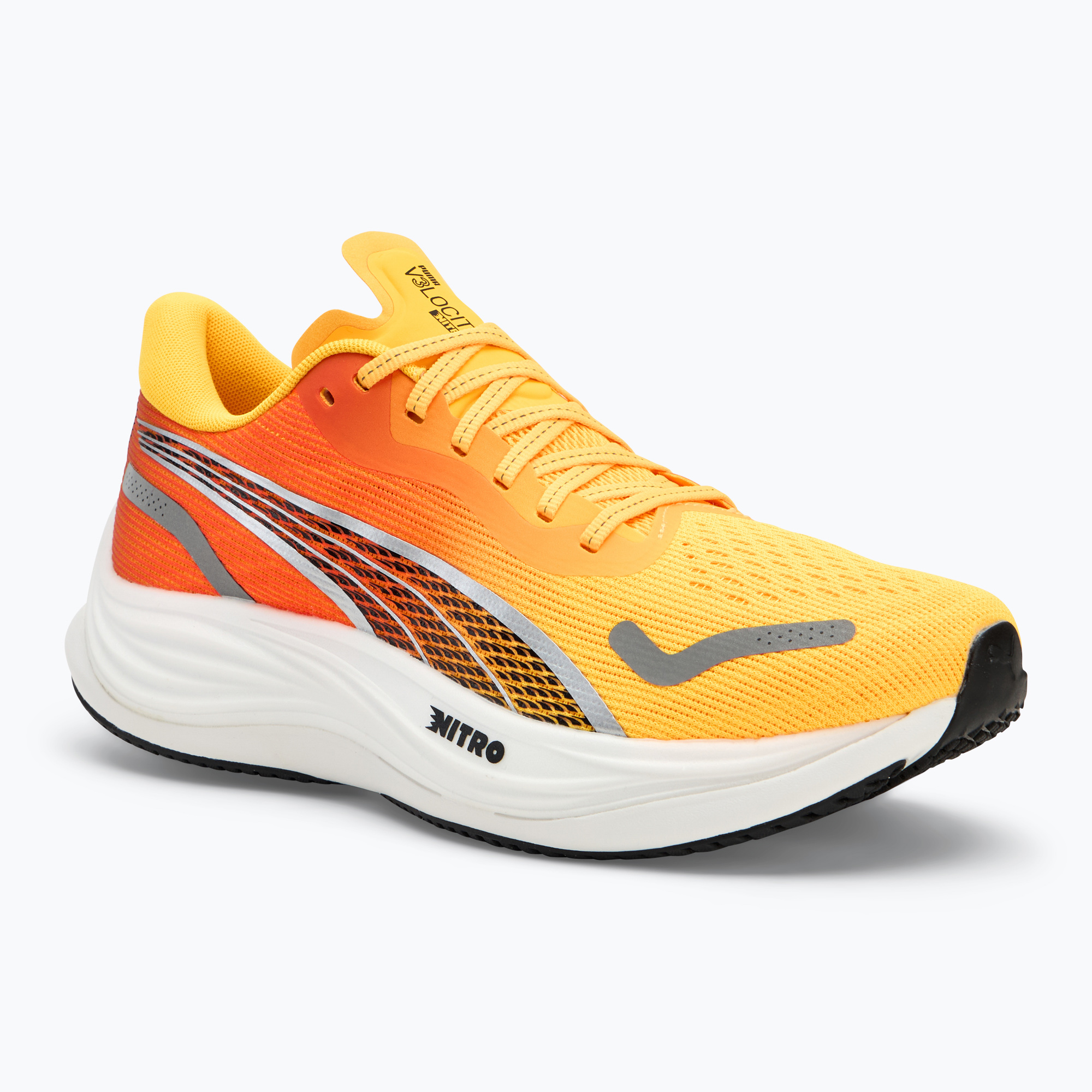 Scarpe da corsa da uomo PUMA Velocity Nitro 3 Fade sun stream/sunset glow/bianco (40 EU) (Velocity Nitro 3 Fade 310483 01)