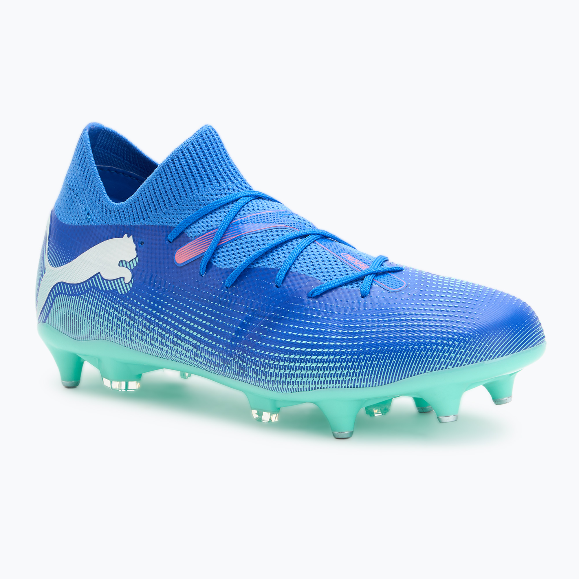 PUMA Future 7 Match MxSG scarpe da calcio blu mazing/puma bianco/elettrico peppermint (43 EU) (Future 7 Match MxSG 107933 01)