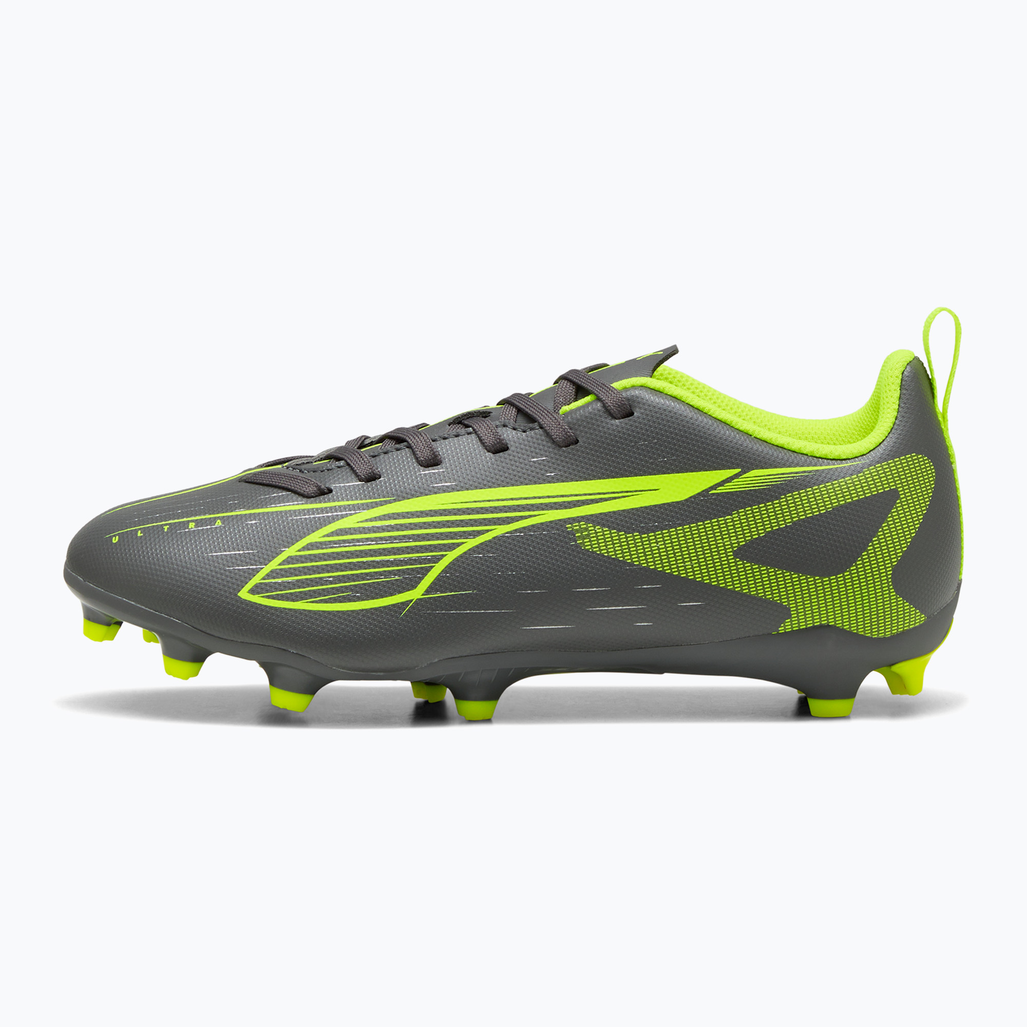 PUMA Ultra 5 Play FG/AG Jr opaco argento invecchiato/allarme giallo/puma argento invecchiato scarpe da calcio per bambini (37.5 EU) (Ultra 5 Play FG/