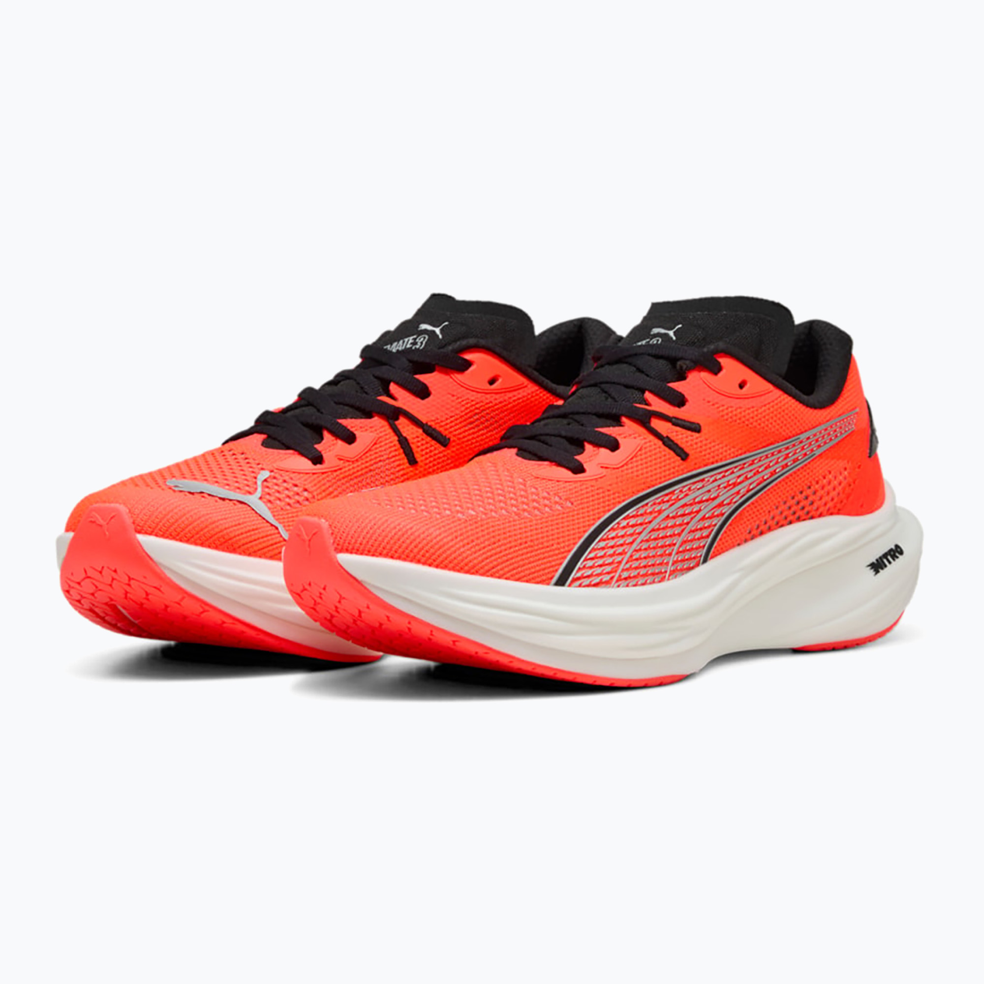 PUMA Deviate Nitro 3 scarpe da corsa da uomo rosso incandescente/nero pumaa (46 EU) (Deviate Nitro 3 309707 20)