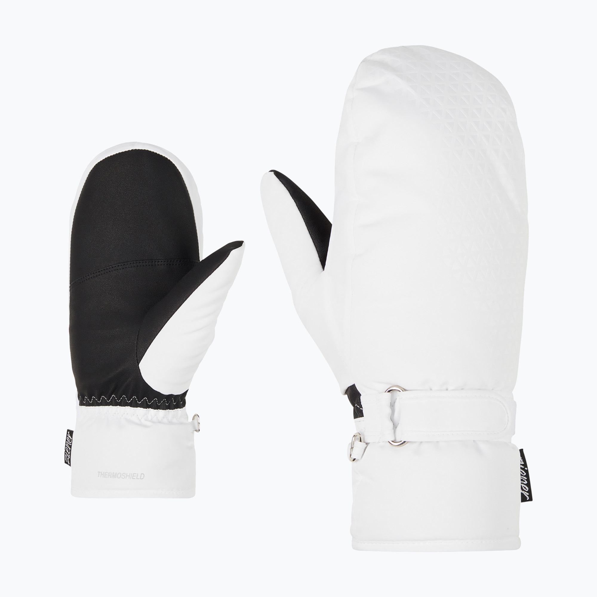 Guanti da sci da donna ZIENER Kisar Aquashield Mitten bianco (6) (Kisar Aquashield Mitten 801314.1)