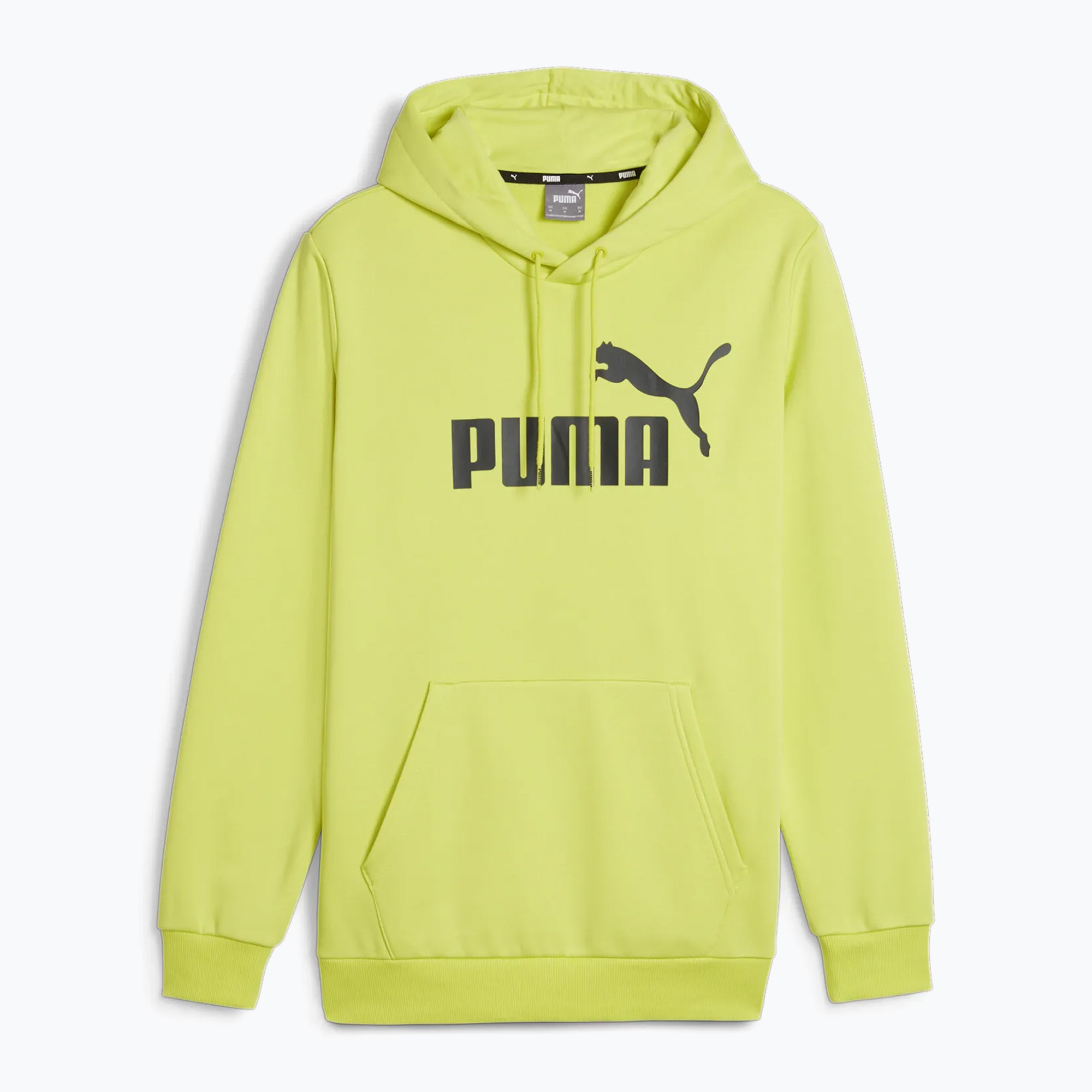 Felpa da uomo PUMA Essentials Big Logo Hoodie FL lime sheen (M) (Essentials Big Logo Hoodie FL 586687)