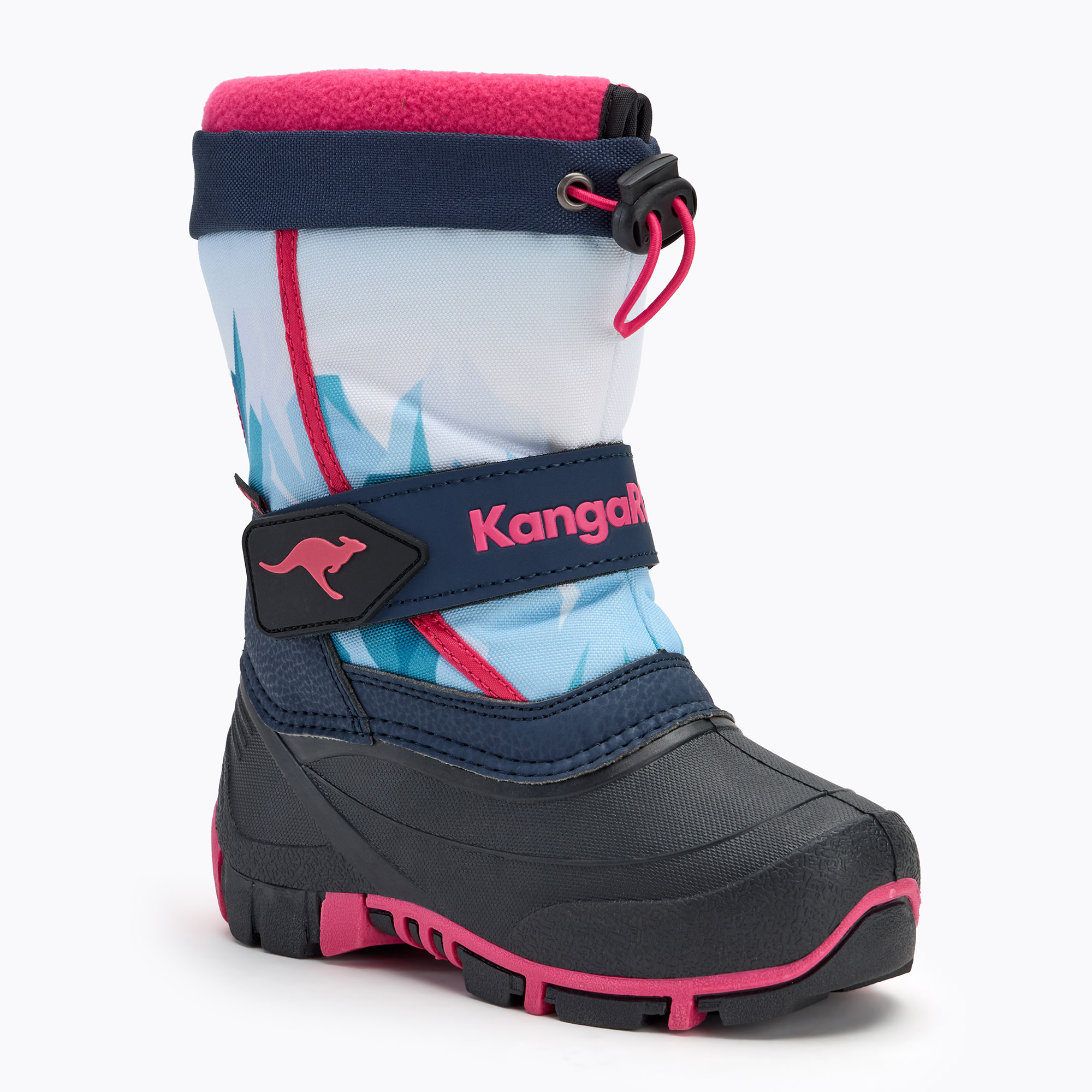 Stivali da neve per bambini KangaROOS Kanga-Bean IV dk navy/ daisy pink (35 EU) (Kanga-Bean IV 10209-000-4204)