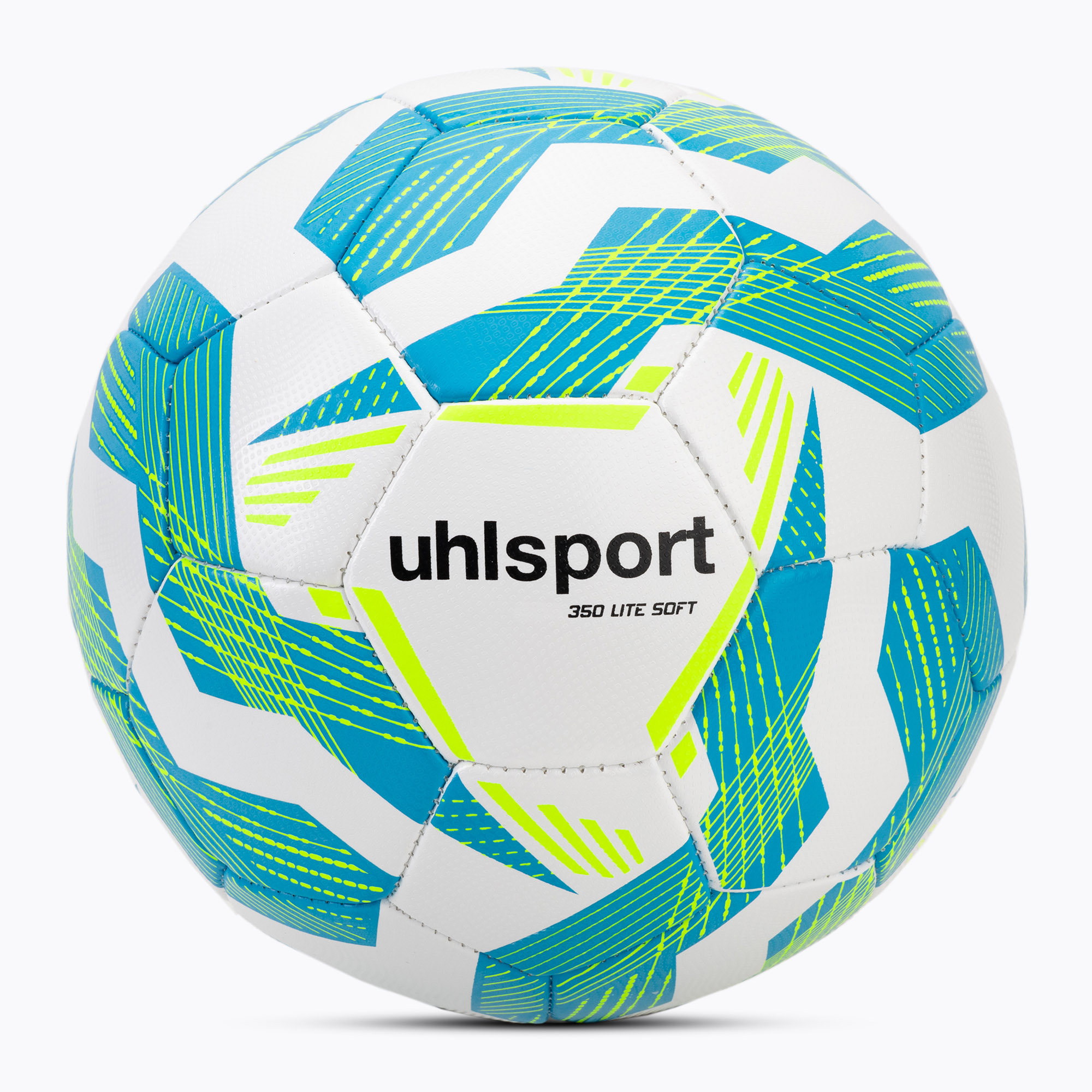 Calcio uhlsport Lite Soft 350 bianco / azzurro / giallo fluo dimensioni 4 (4) (Lite Soft 350 100177201)