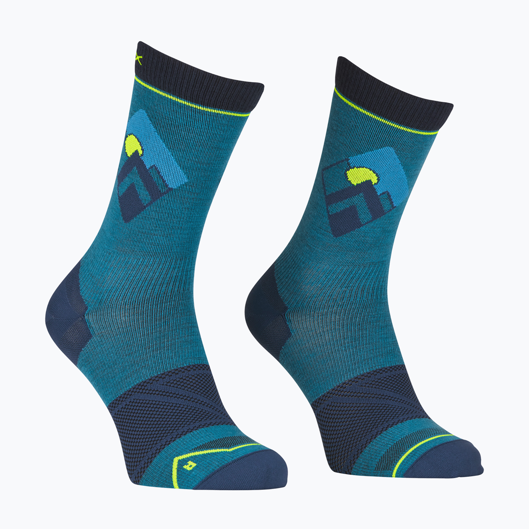 Calze da trekking da uomo ORTOVOX Alpine Light Comp Mid mountain blu (45-47 EU) (Alpine Light Comp Mid 5489200004)