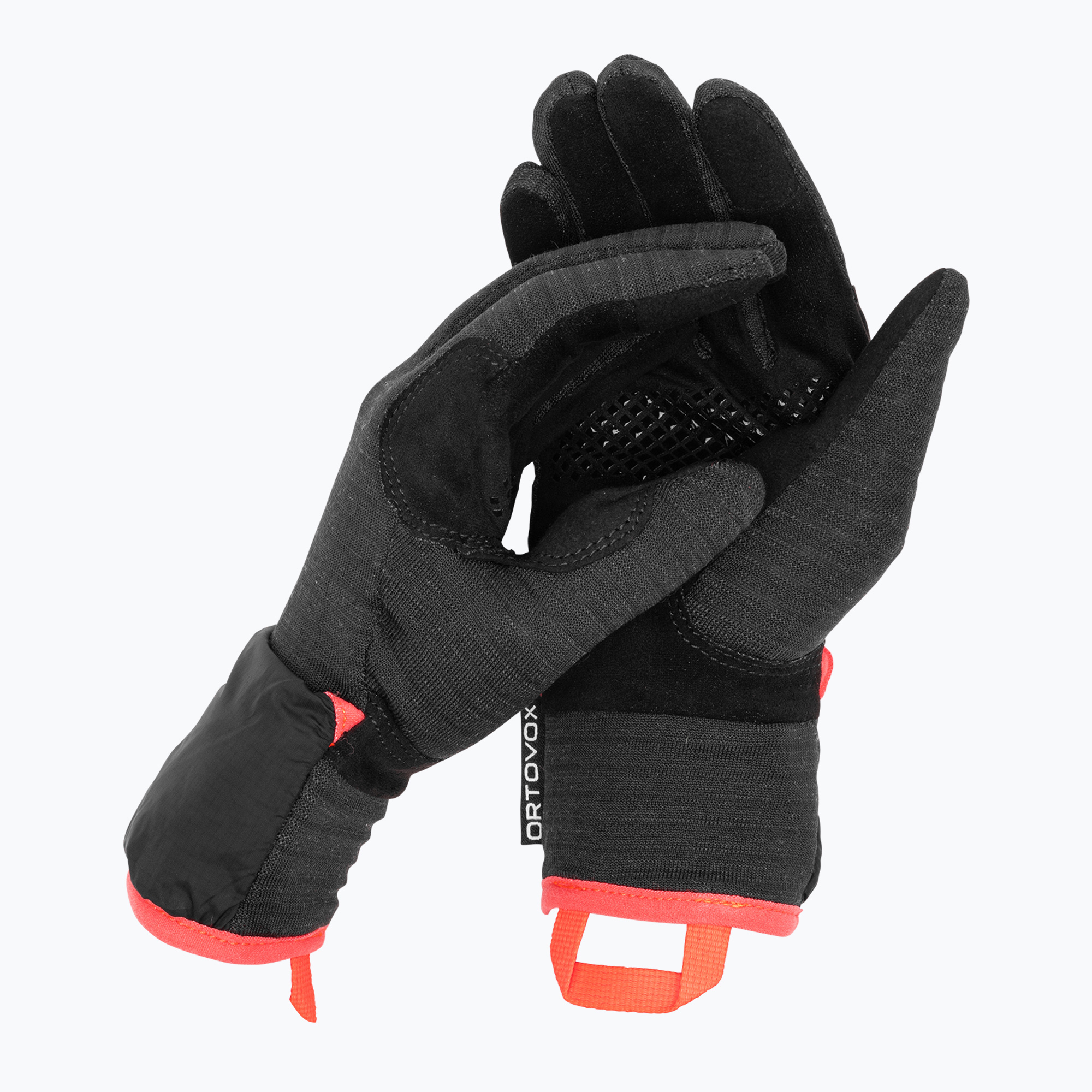 Guanti da sci da donna ORTOVOX Pile Grid Cover nero raven (XS) (Fleece Grid Cover 5636100007)