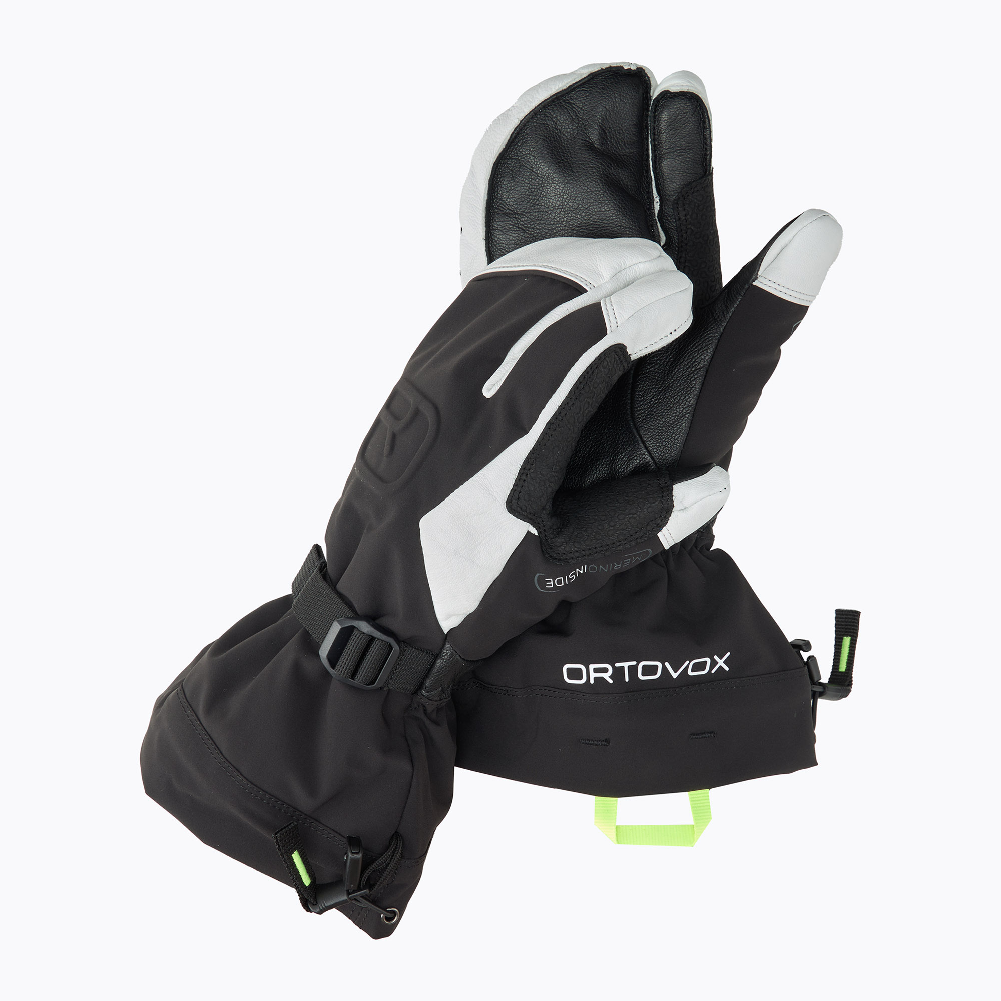 Guanti da sci da uomo ORTOVOX Merino Freeride 3 Finger nero