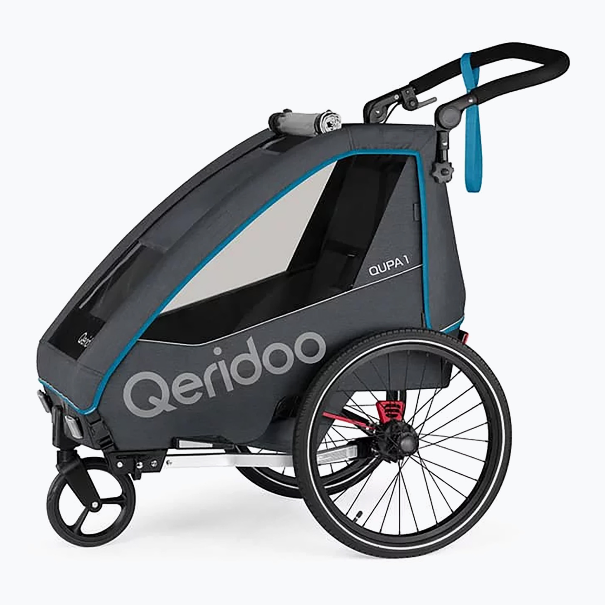 Rimorchio per bici Qeridoo Qupa 1 blu (Qupa 1 Q-QUP1-23)