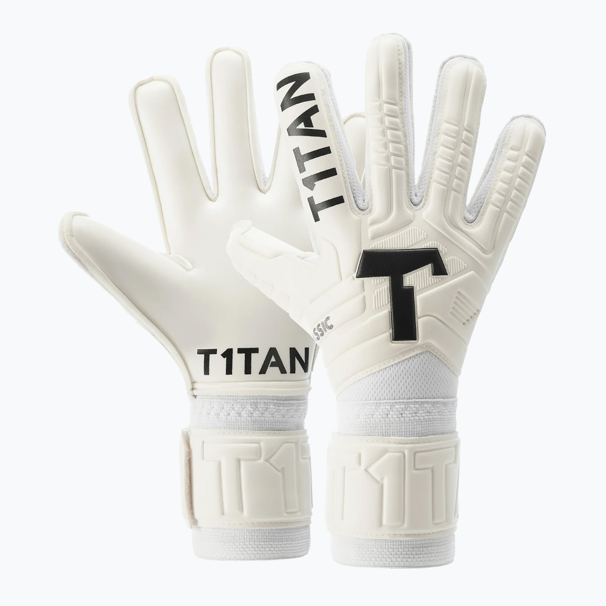 T1TAN Classic 1.0 White-Out FP guanti da portiere bianchi (9) (Classic 1.0 White-Out FP 202328-09-FP)