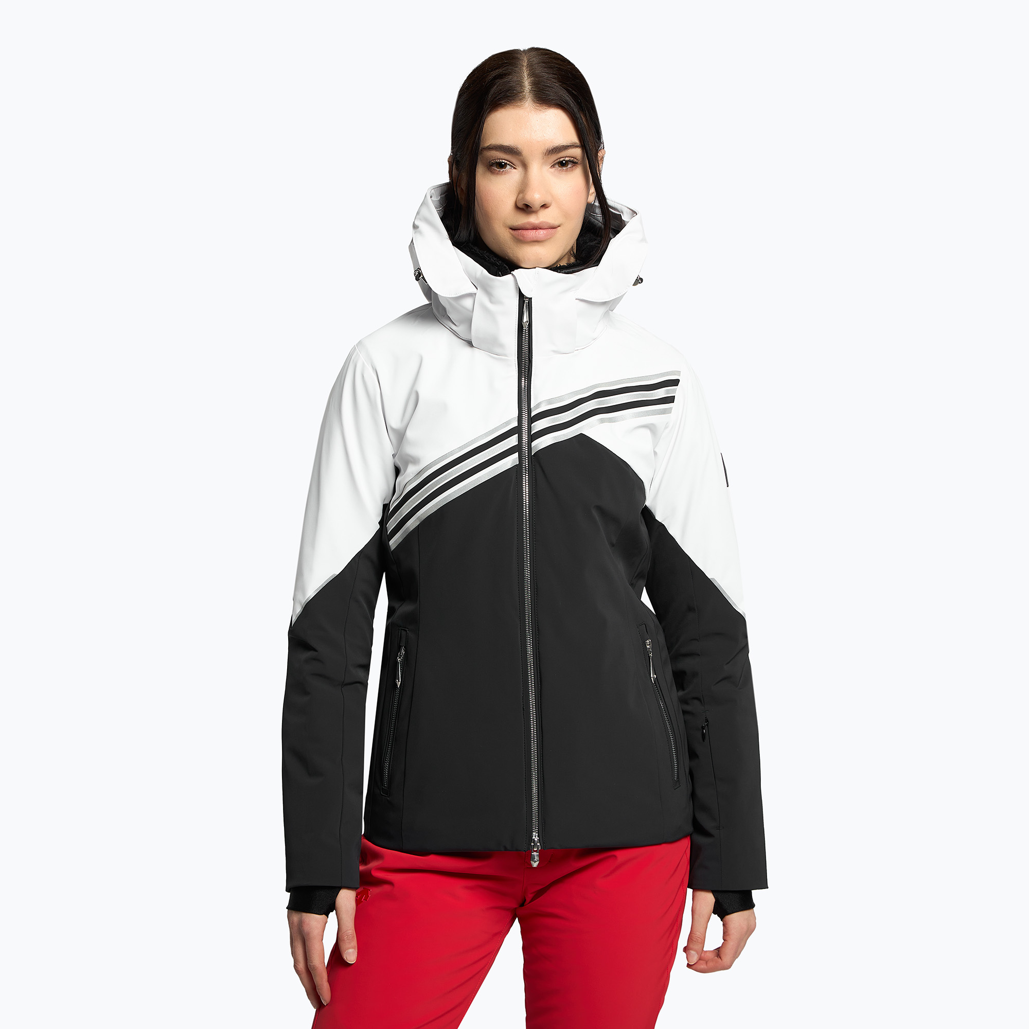 Giacca da sci donna Descente Amanda nero/super bianco (34) (Amanda 9314 DWWUGK16)