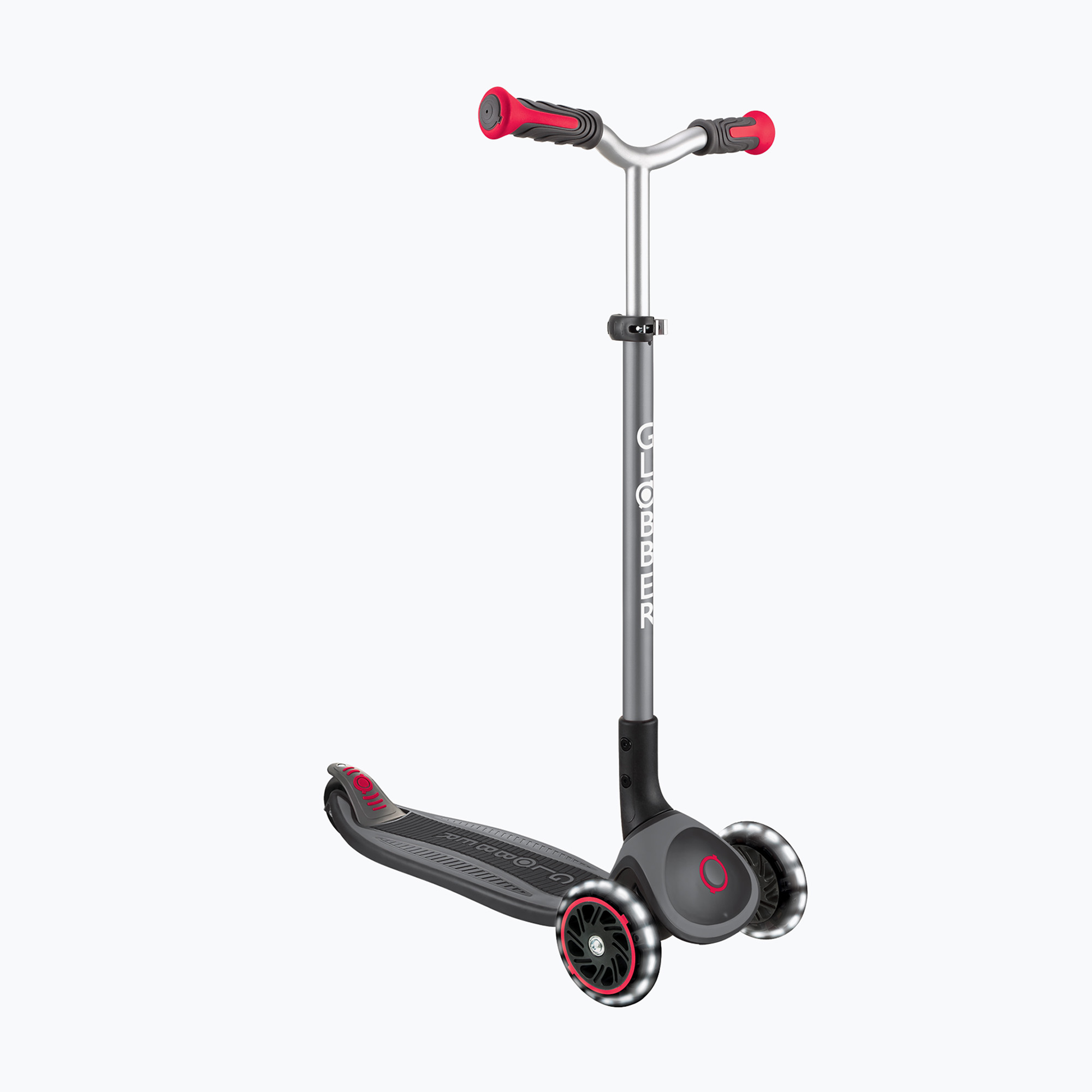 Globber Master Lights nero/rosso monopattino triciclo per bambini (Master Lights 662-120-2)