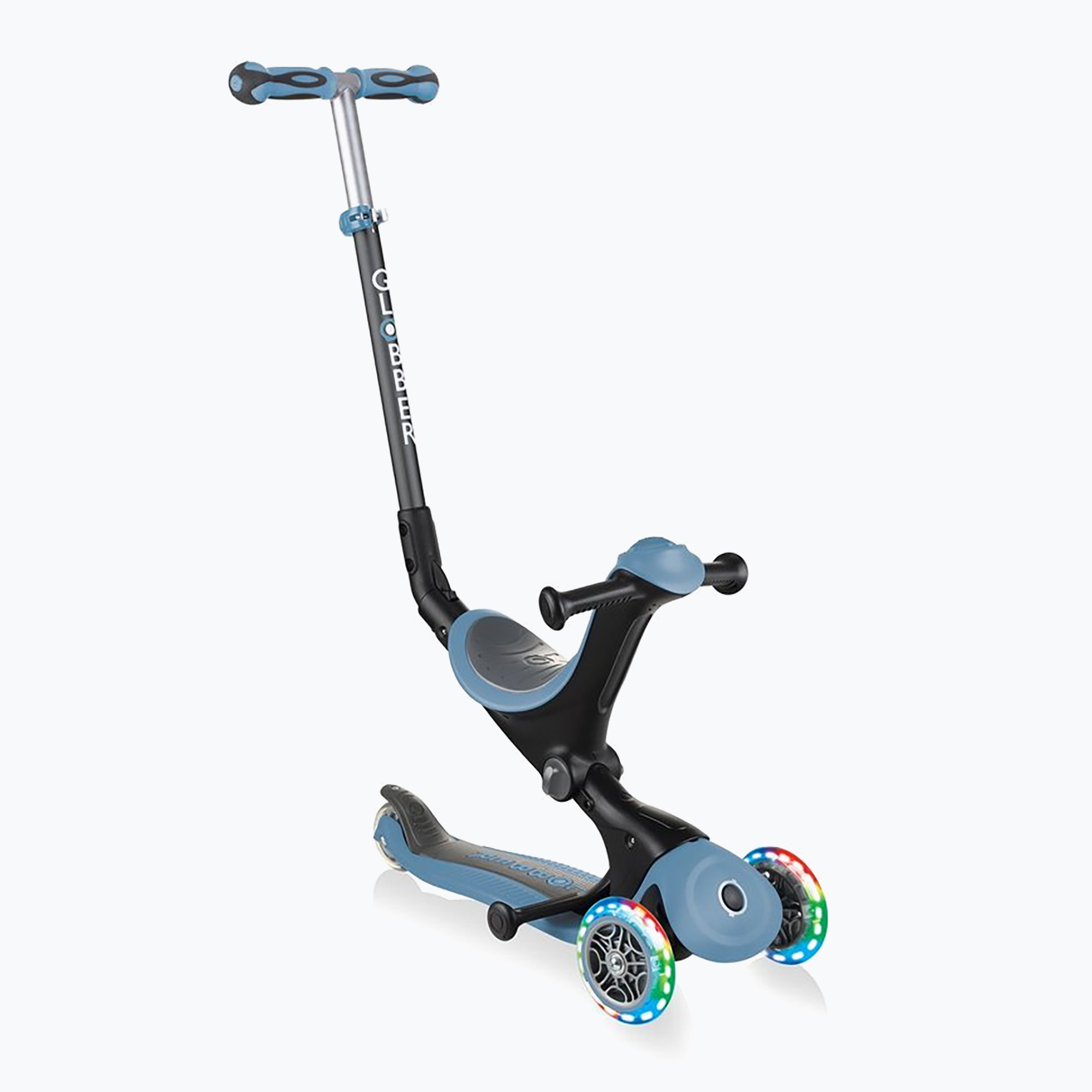 Globber Go.Up Deluxe Lights triciclo scooter per bambini blu cenere (Go.Up Deluxe Lights 646-200)