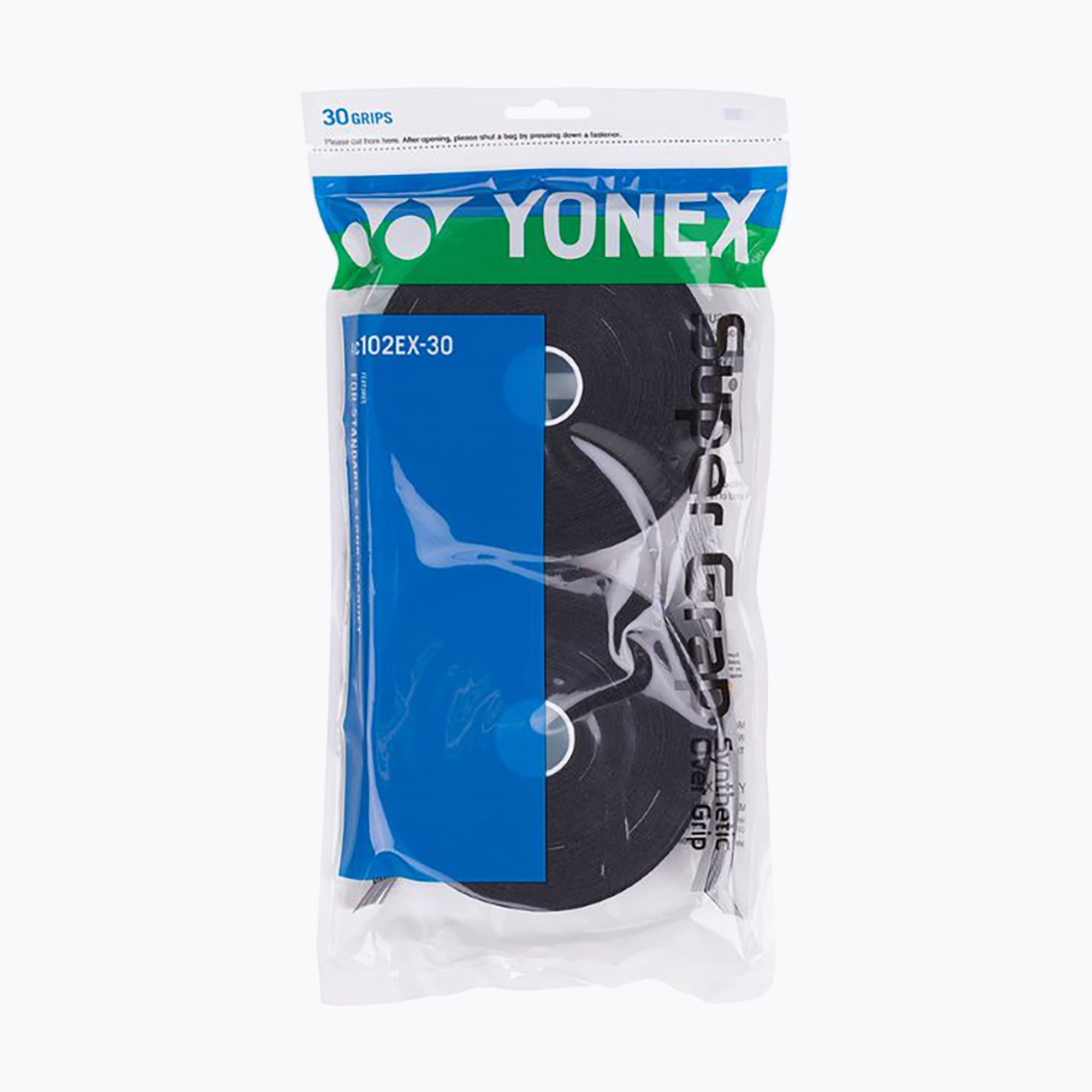 Fasce per racchette da badminton YONEX AC 102-30 30 pezzi nero. (AC 102 EX-30 AC1023B)