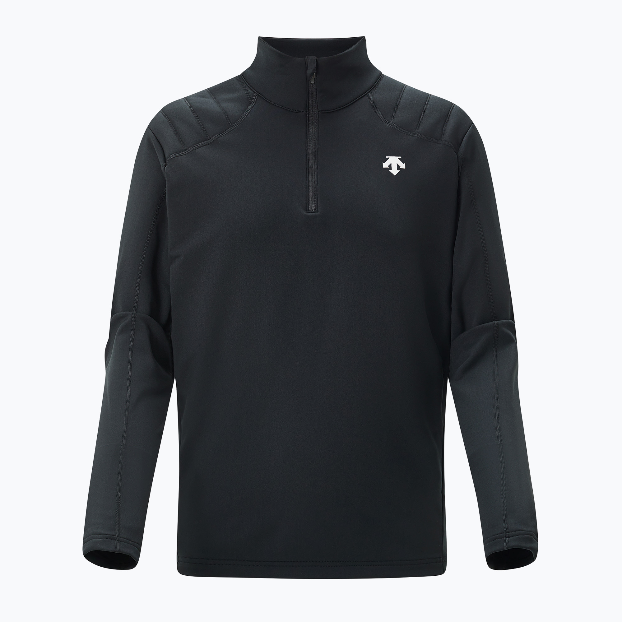 Maglione da uomo Descente con zip integrale nero (52) (Half Zip DWMYGK45)