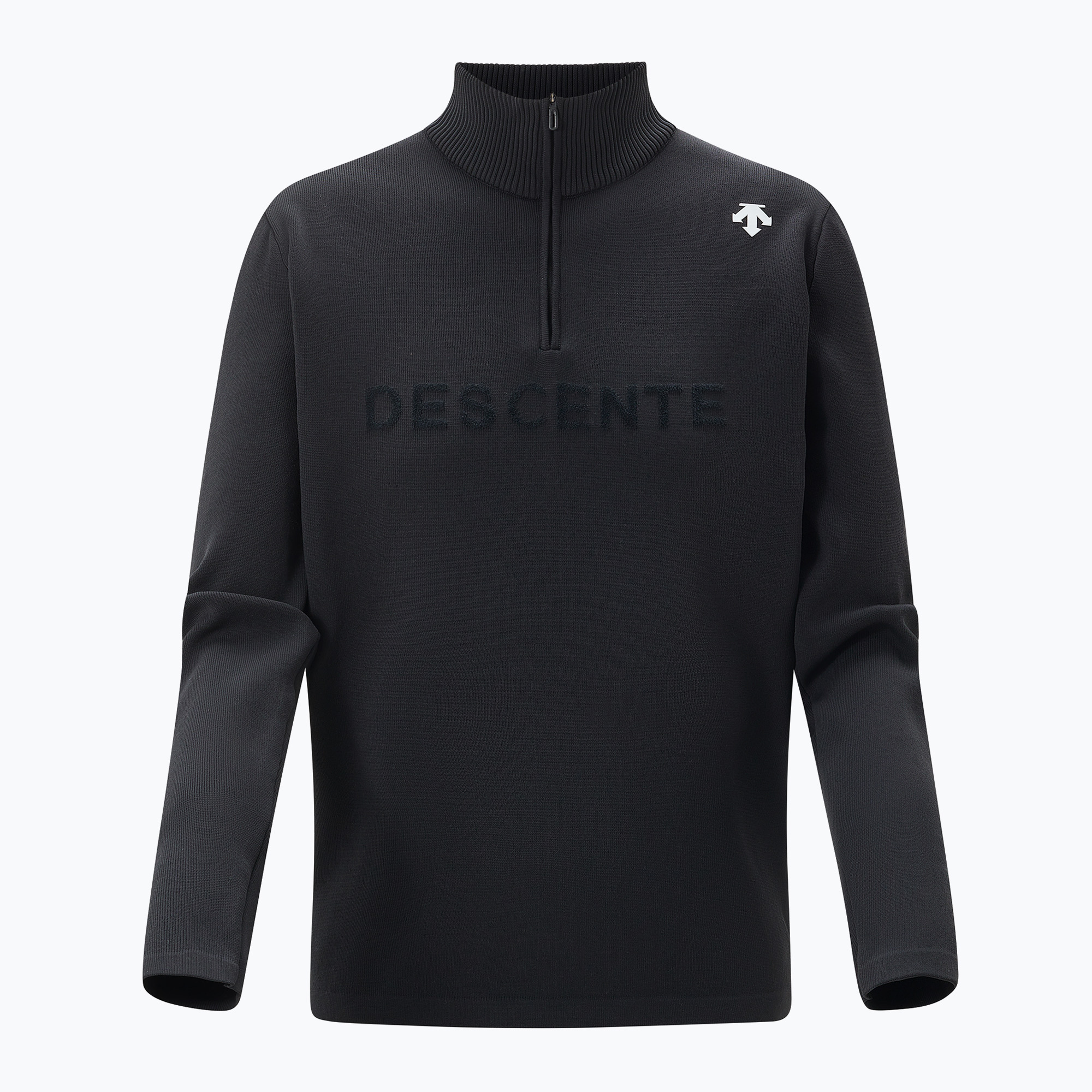 Maglione Descente con mezza zip da uomo, nero (54) (Half Zip DWMYGK44)