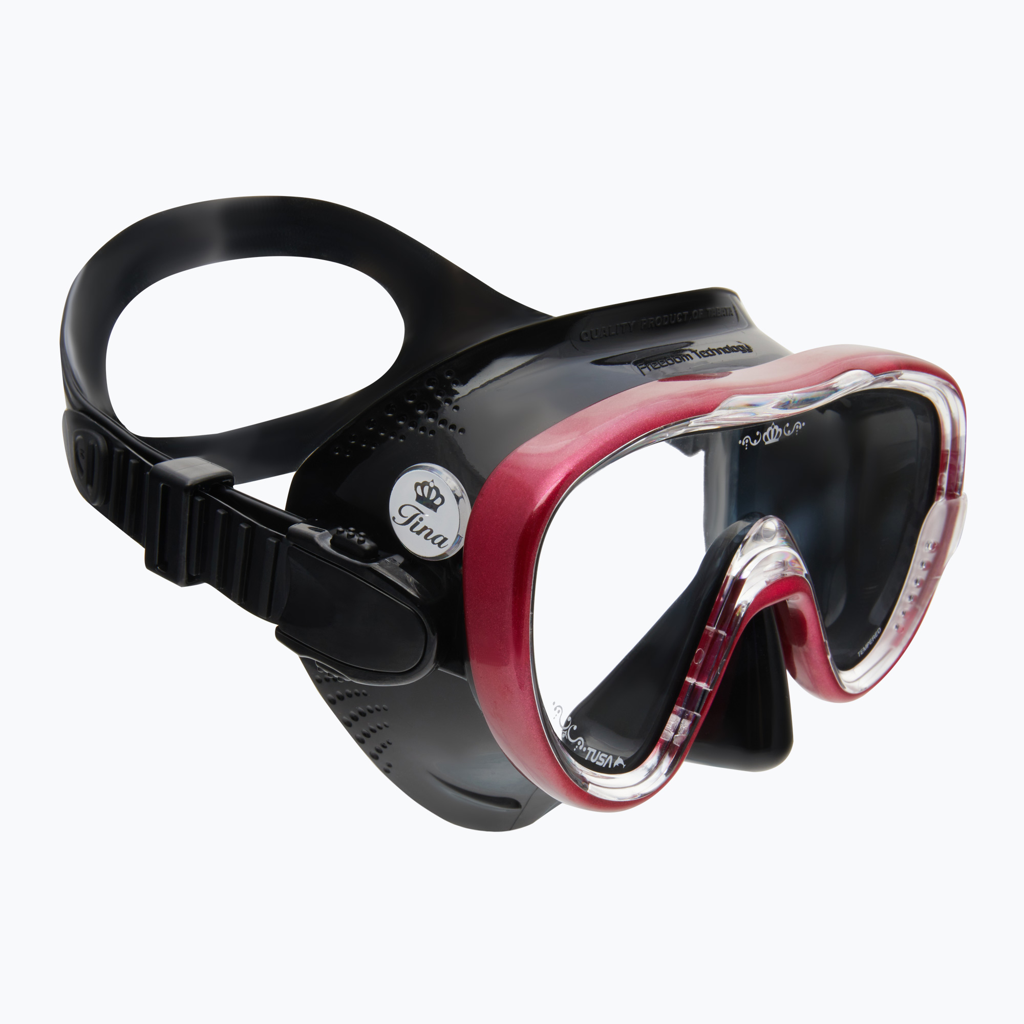 TUSA Tina FD maschera subacquea nera/rossa (Tina FD M 1003)