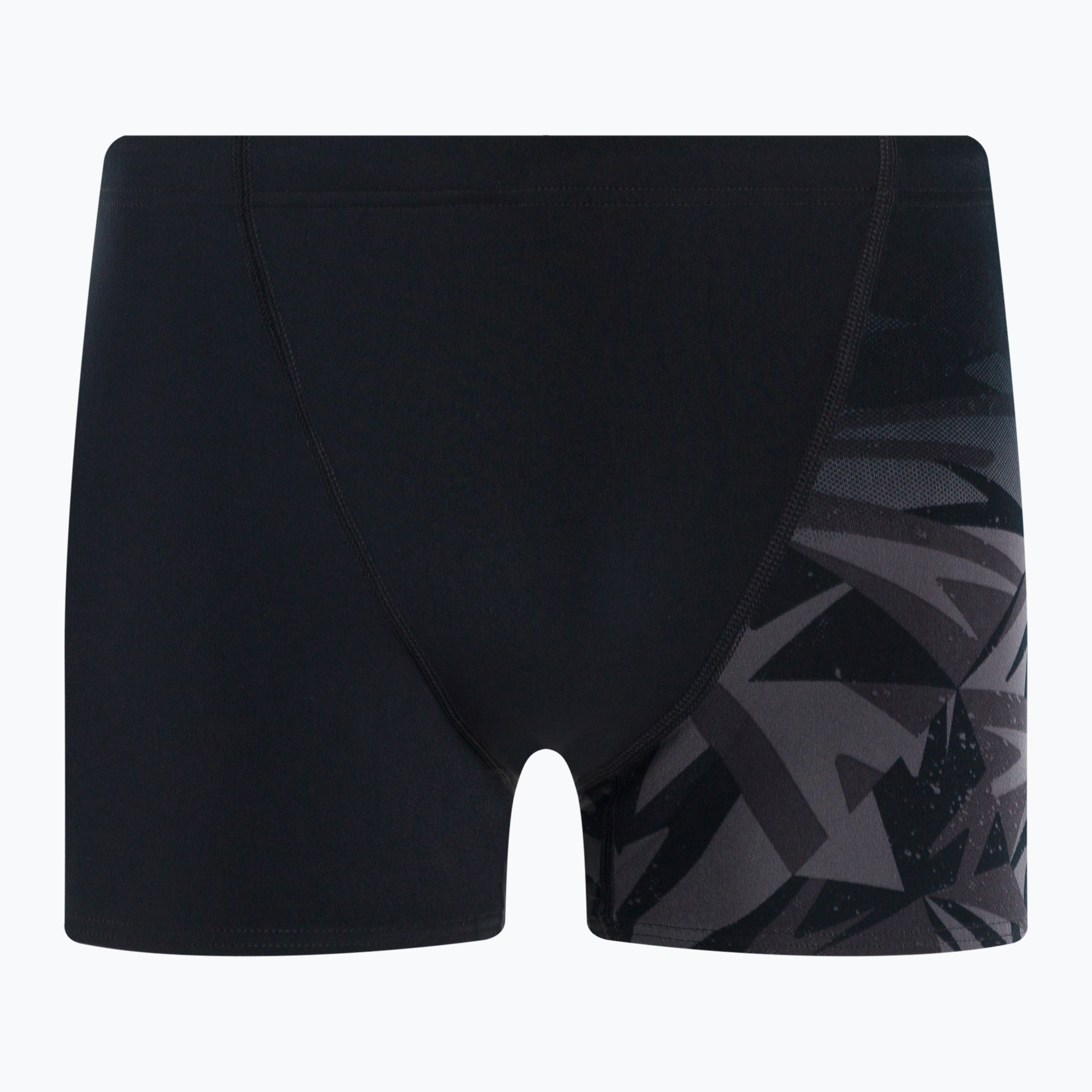 Speedo Hyper Boom Placement V-Cut Aquashort da uomo, boxer da bagno nero/grigio ossido (32) (HyperBoom V-Cut Aquashort 8-097349023)