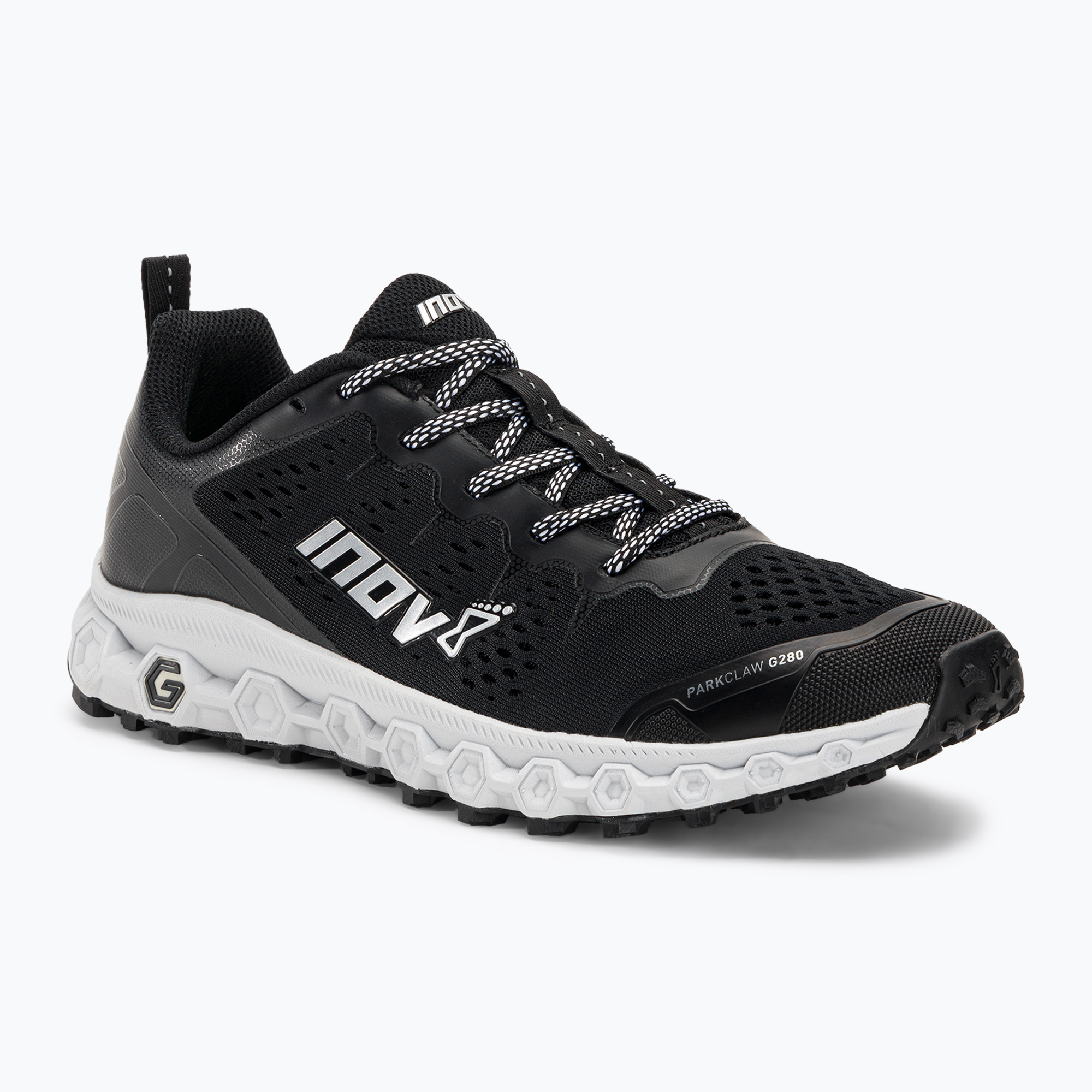 Scarpe da corsa da uomo Inov-8 Parkclaw G280 nero/bianco (42 EU) (Parkclaw G280 000972-BKWH-S-01)