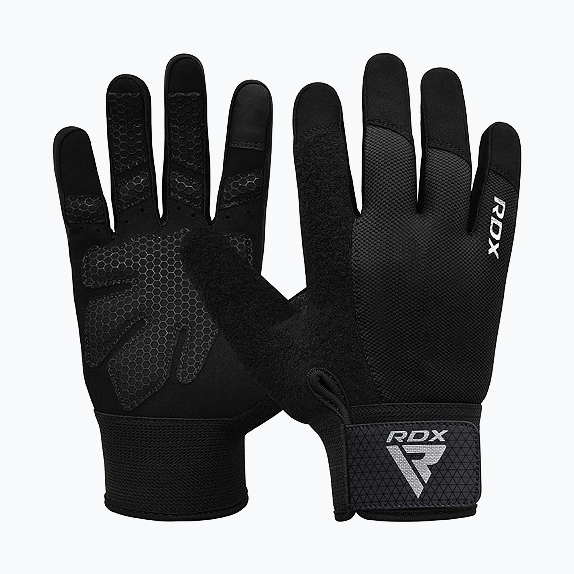 RDX W1F Guanti da allenamento a dita piene neri (XL) (W1F Full Finger WGA-W1FB-M+)