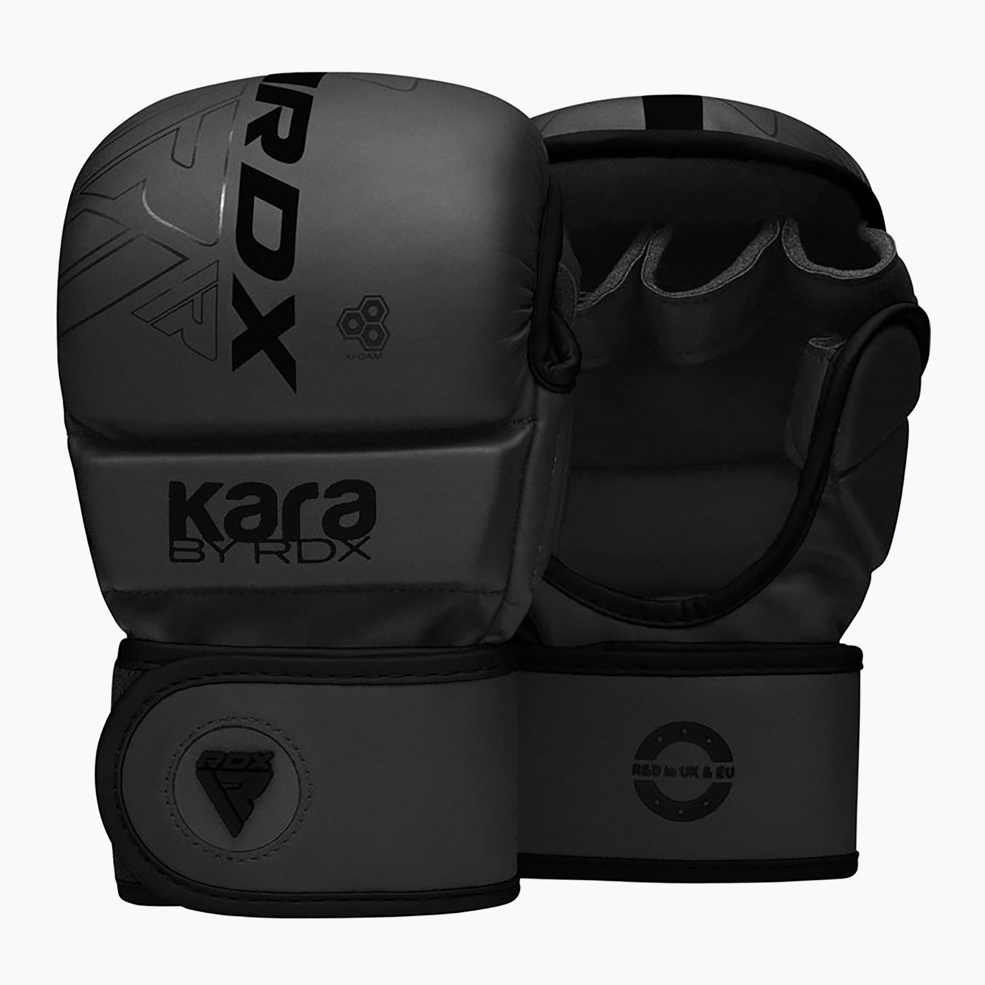 Guanti da grappling RDX F6 Shooter nero (L-XL) (F6 Shooter Grappling GSR-F6MB)