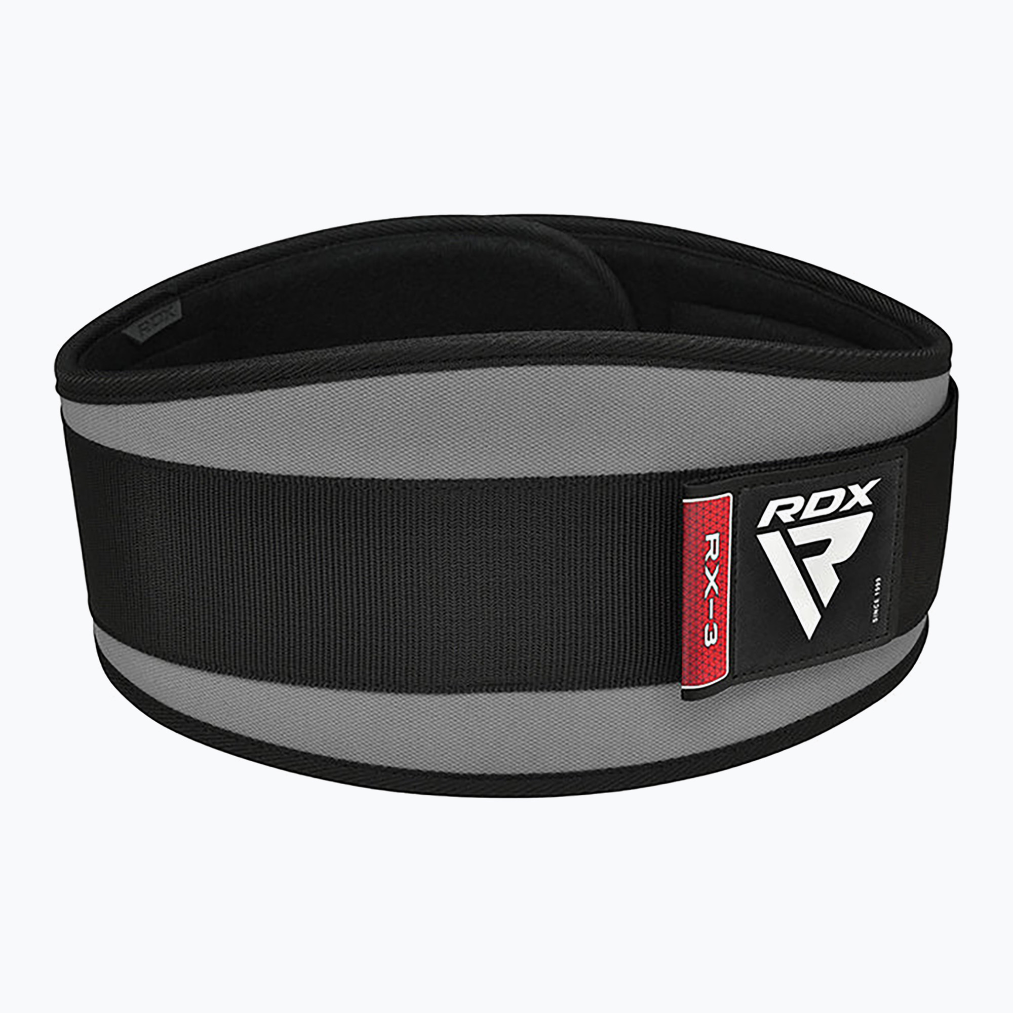RDX Weightlifting 6" Cintura da palestra in neoprene X3 grigio (L) (Weightlifting 6" Neoprene Gym X3 WBE-RX3G)
