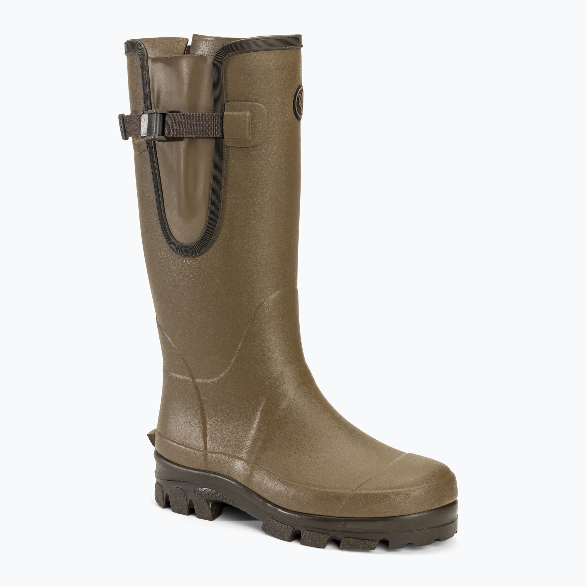 Stivali da pesca da uomo Fox International in neoprene foderato in gomma camo/khaki (42 EU) (Neoprene Lined Rubber CFW162)
