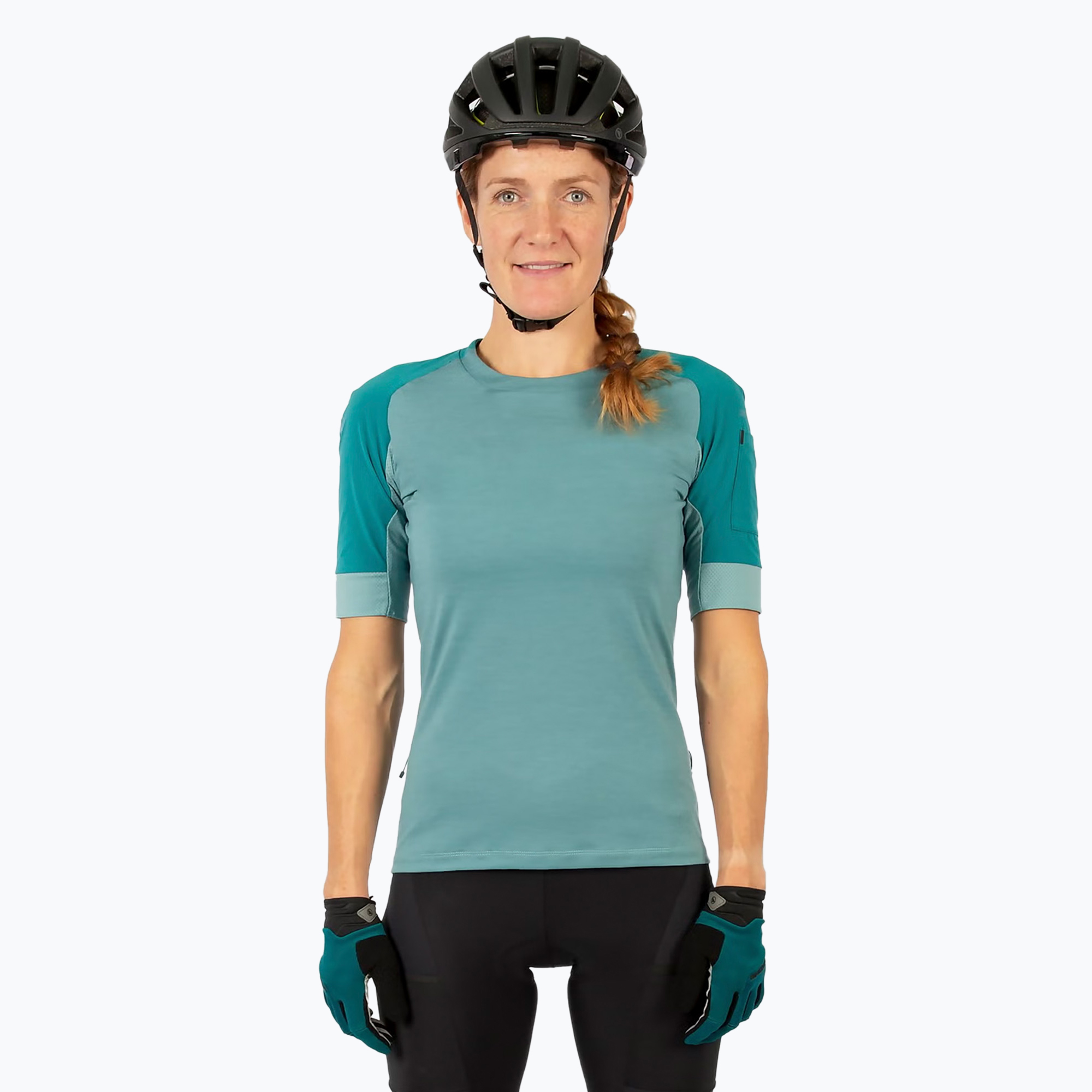 Maglia da ciclismo da donna Endura GV500 S/S verde abete (S) (GV500 W E6208GS)