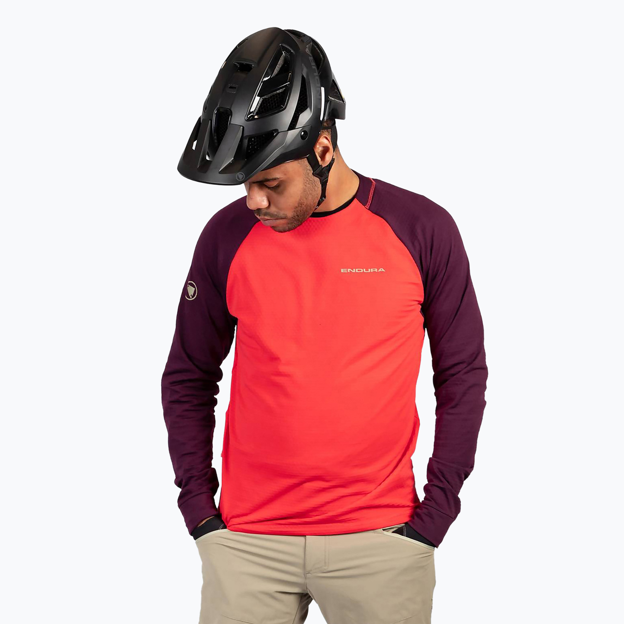Endura Singletrack Fleece ciclismo uomo a maniche lunghe melanzana (XL) (Singletrack Fleece E9155AU)