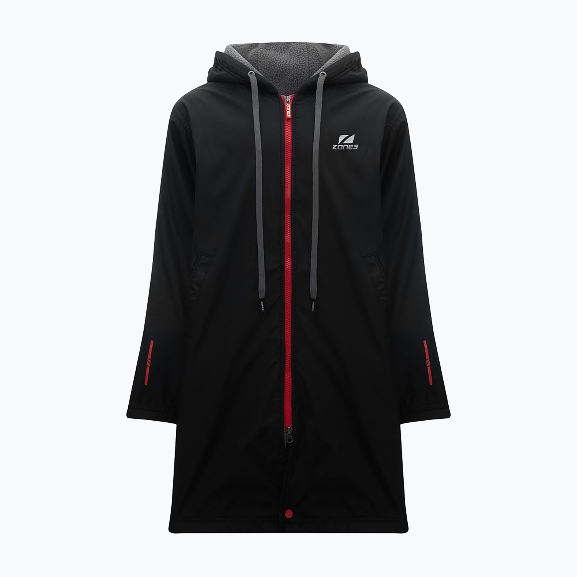 ZONE3 Polar Fleece Parka Accappatoio per bambini Jr nero (L) (Polar Fleece Parka Changing Robe Jr CW21KPFP101)