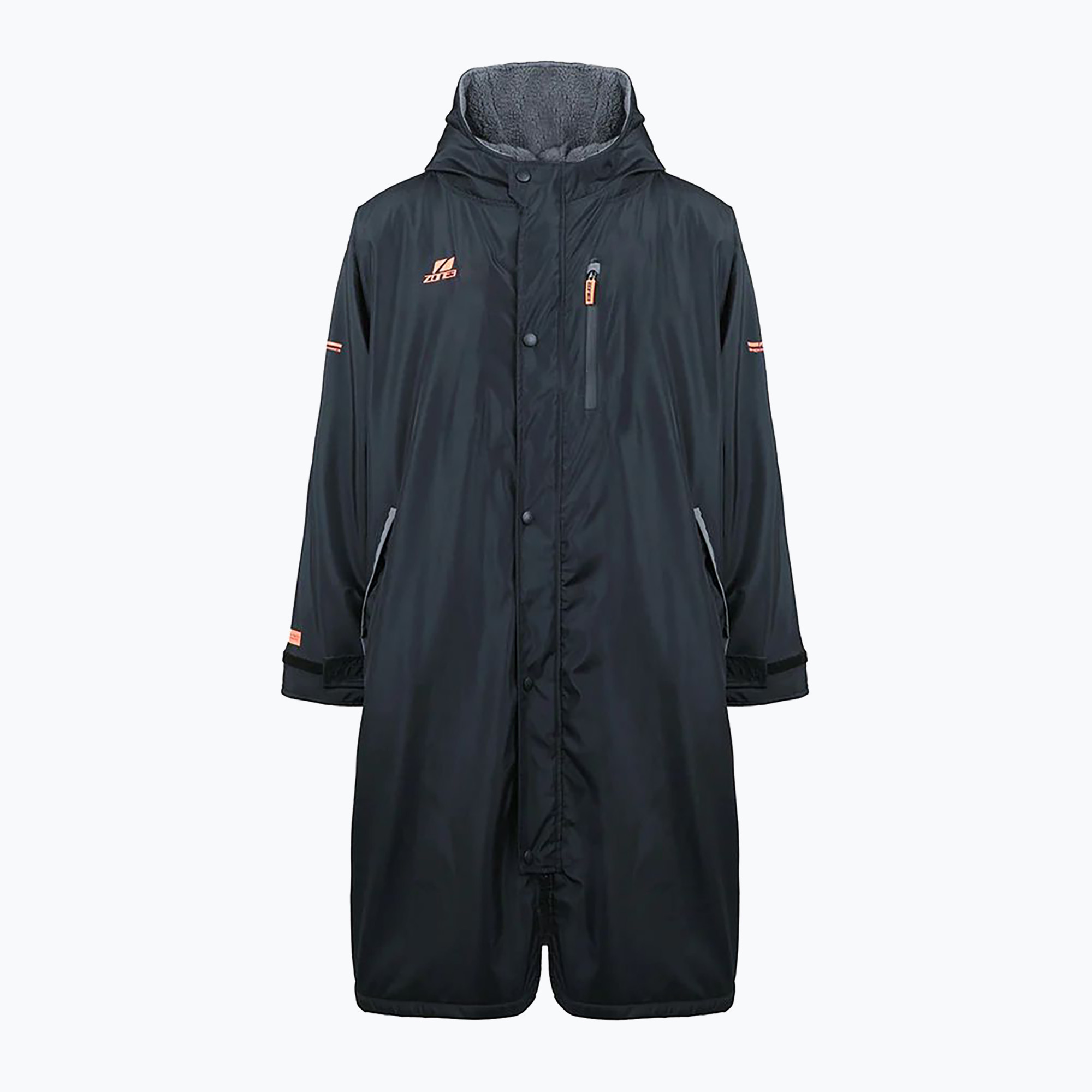 ZONE3 Cappotto Robe Parka riciclato nero/grigio/arancio (L) (Recycled Robe Parka CW23URPCR101)