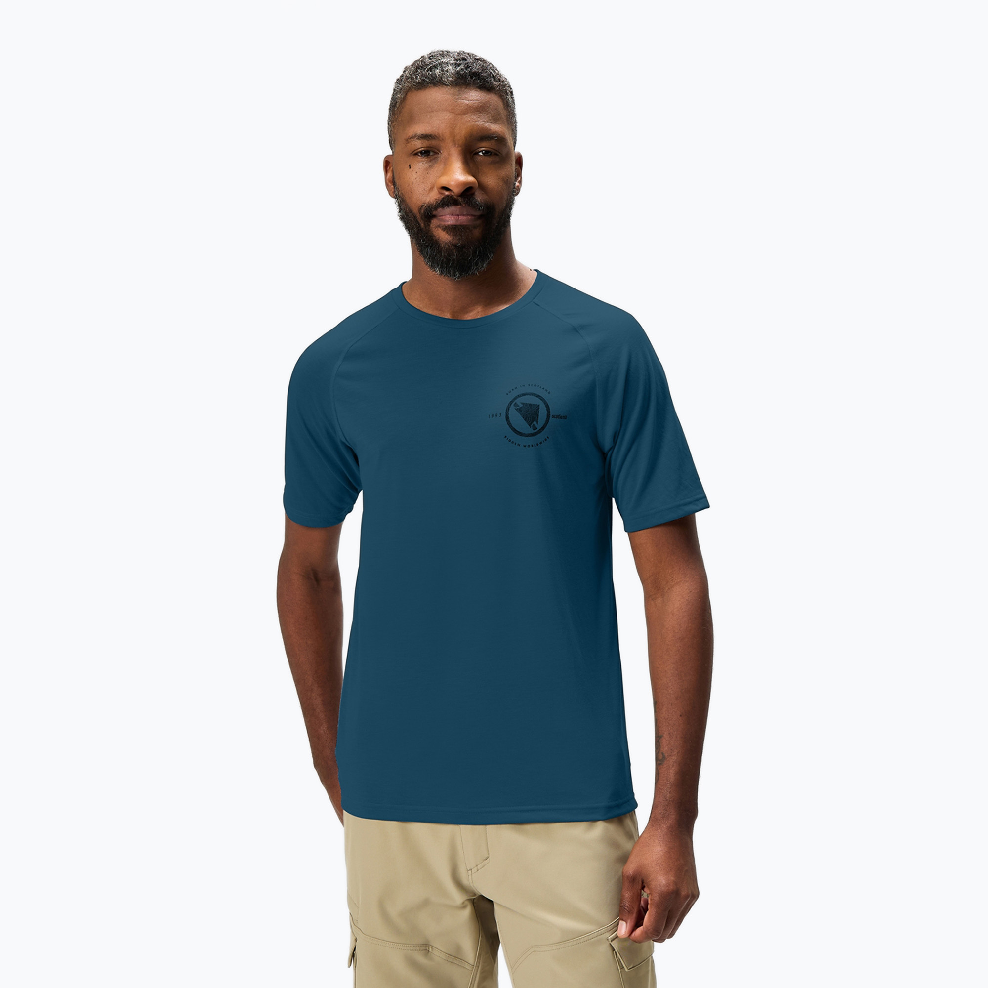 Maglia da ciclismo Endura Loop Tech barra blu da uomo (S) (Loop Tech E5201BAB)