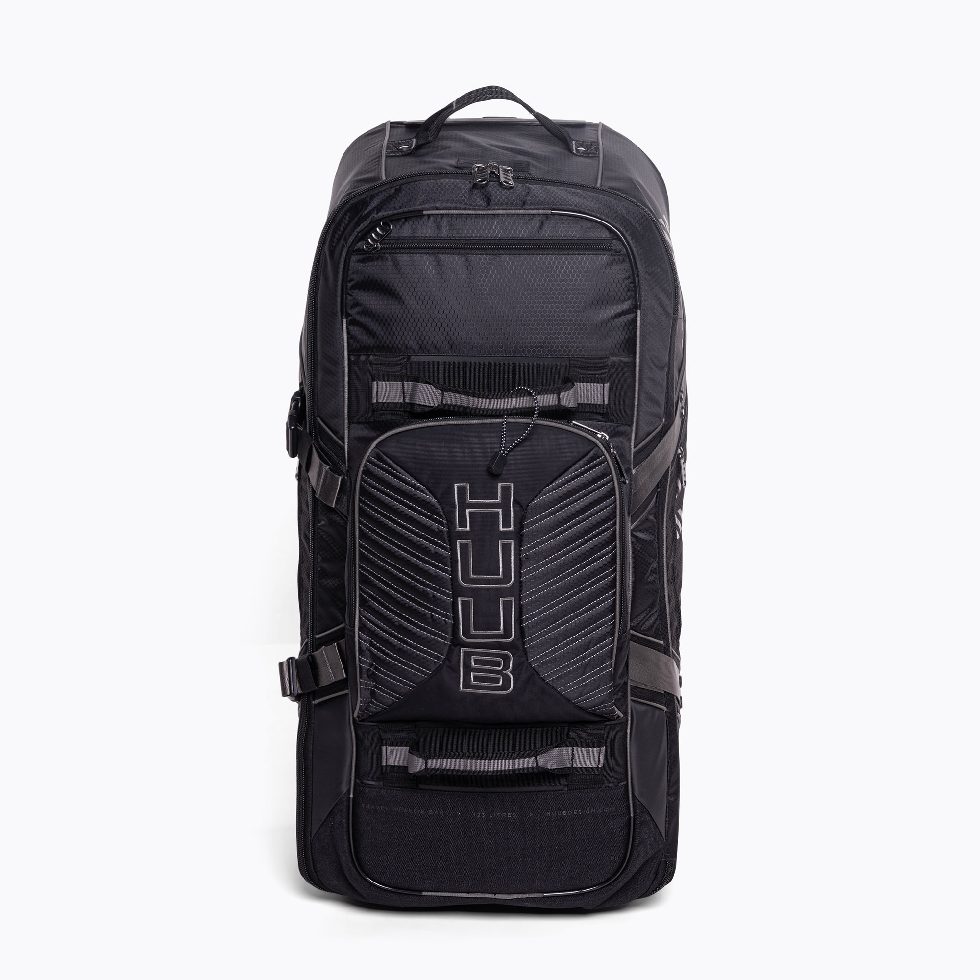 HUUB Borsa da viaggio a rotelle nera (123 L) (Travel Wheelie A2-WB2)