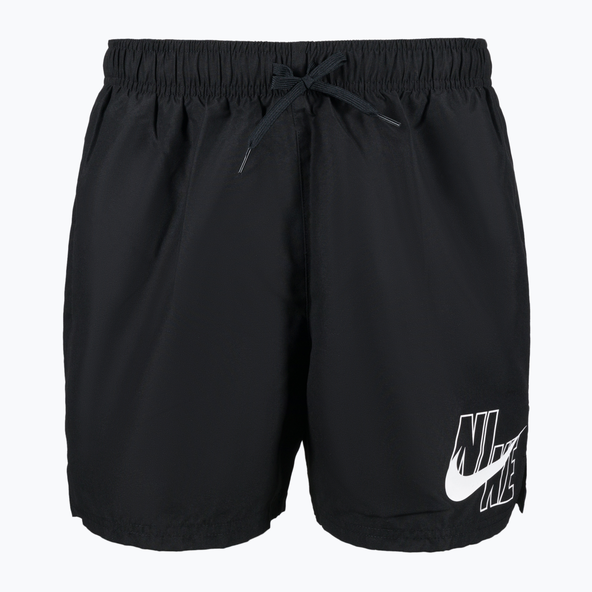 Pantaloncini da bagno Nike Logo Solid 5" Volley da uomo, nero (XL) (Logo Solid 5" Volley NESSA566)