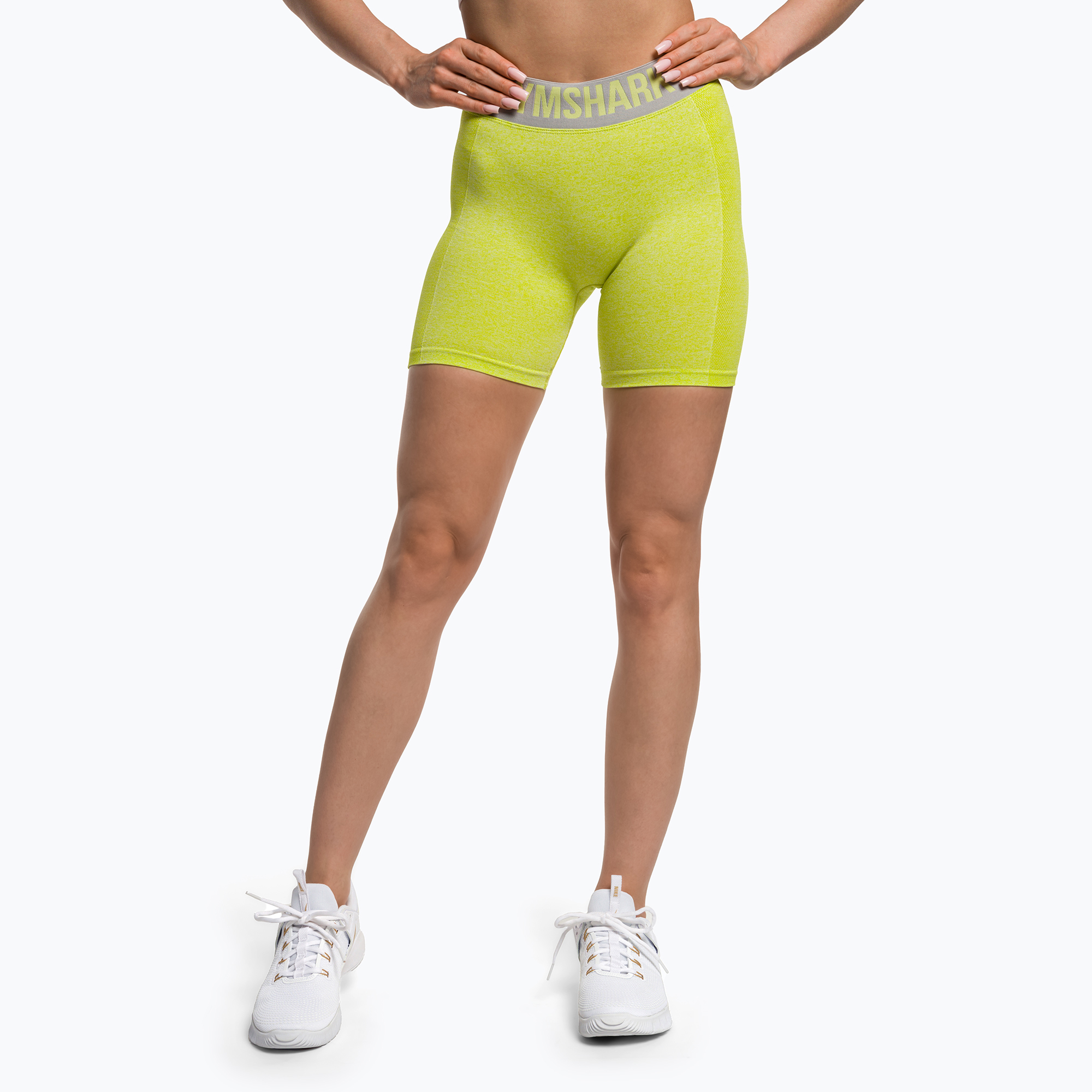 Pantaloncini da allenamento da donna Gymshark Flex marl/grigio chiaro (L) (Flex GLSH4251-LGM-GL)