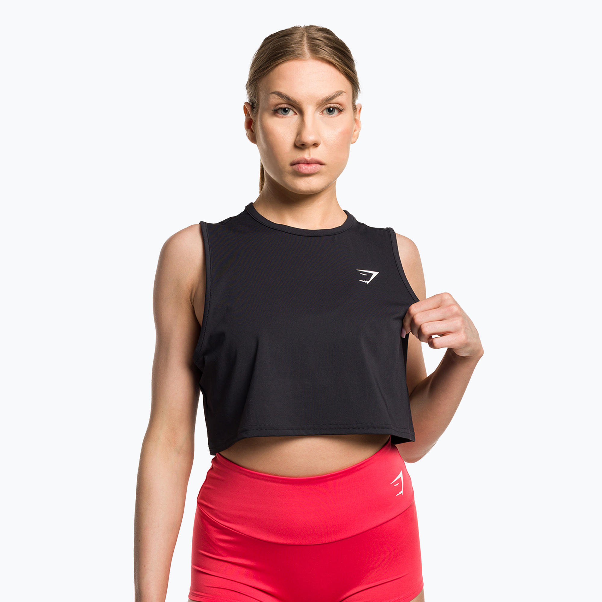 Canotta Gymshark Training da donna nera (XL) (Training Crop Tank GLCT4725-BK)
