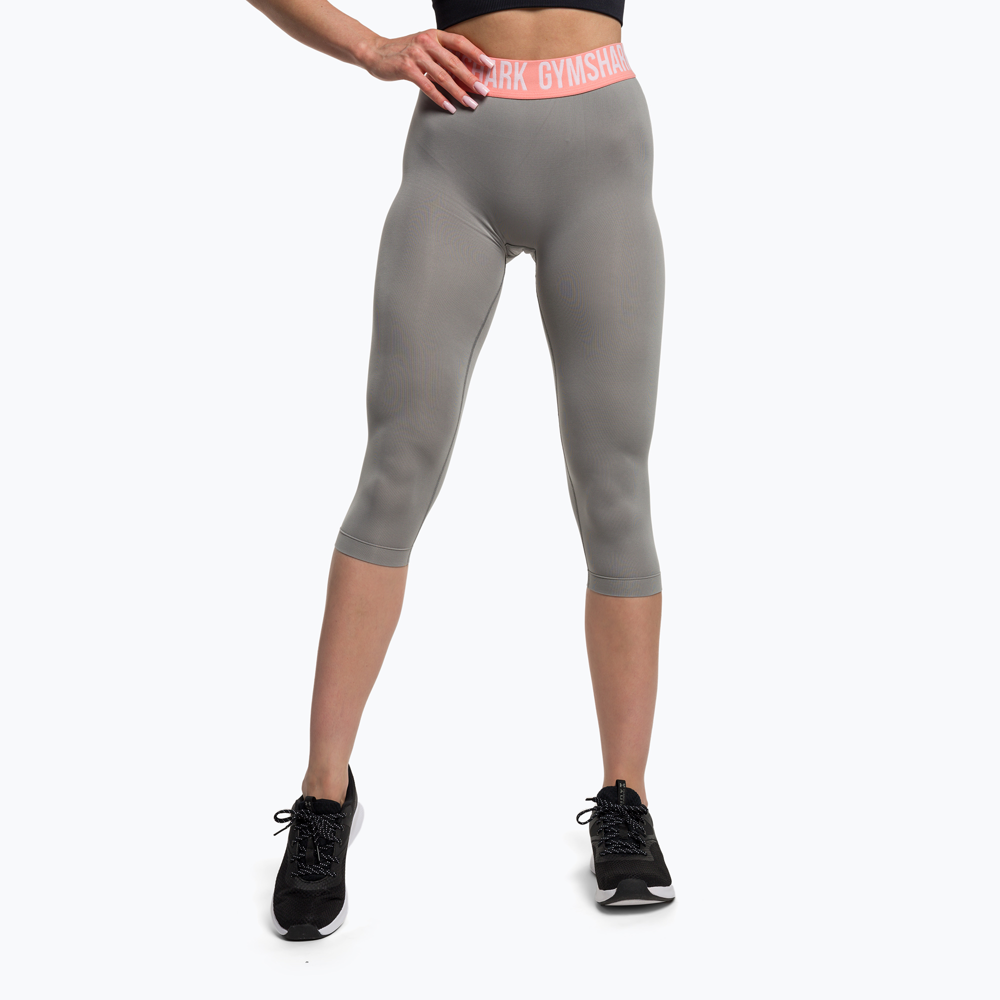 Leggings da allenamento donna Gymshark Fit Cropped smokey grey (XS) (Fit Cropped GLLG4276-SMG)