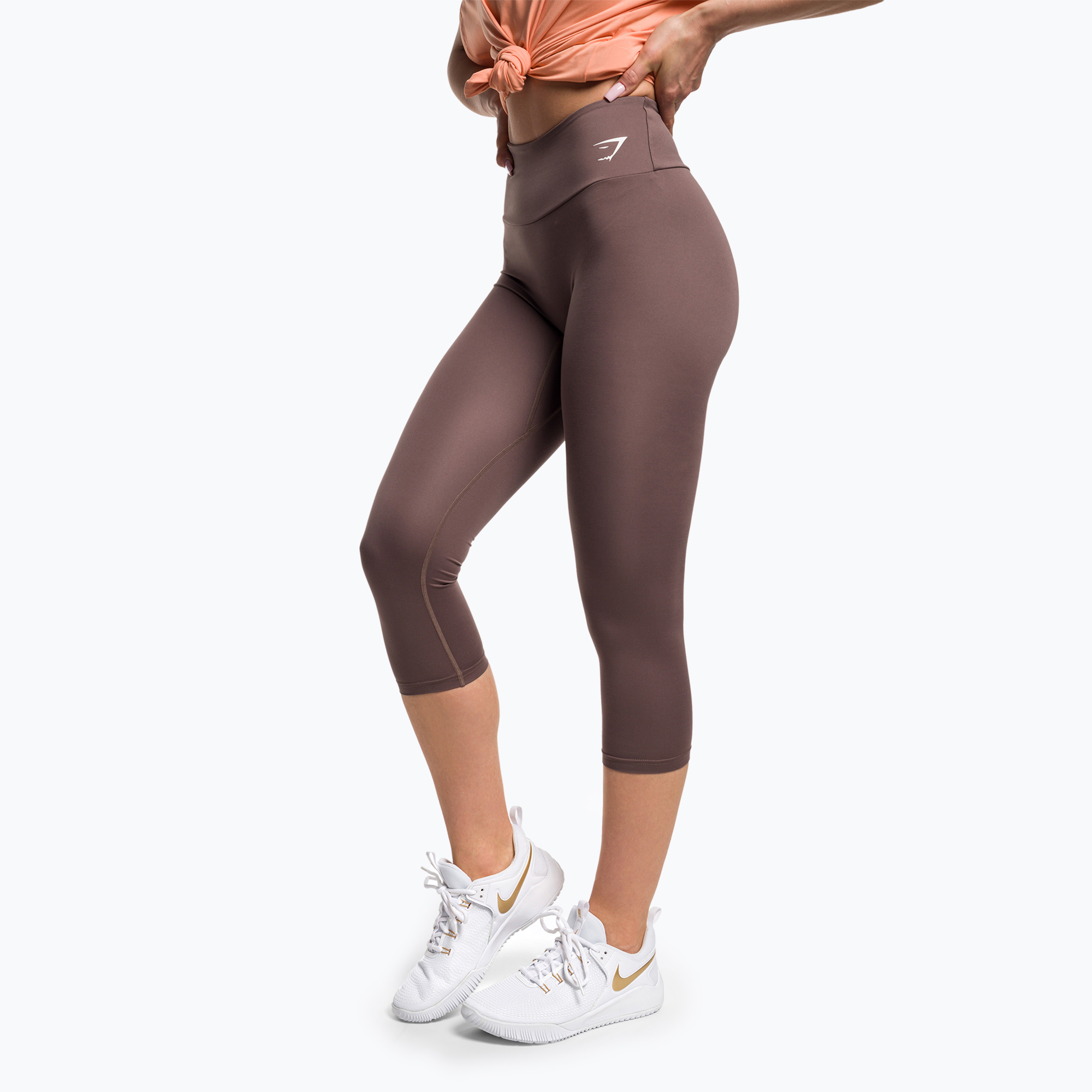 Leggings da allenamento Gymshark donna 7/8 penny marrone (L) (Training 7/8 B1A1V-NBBV-BZ1)
