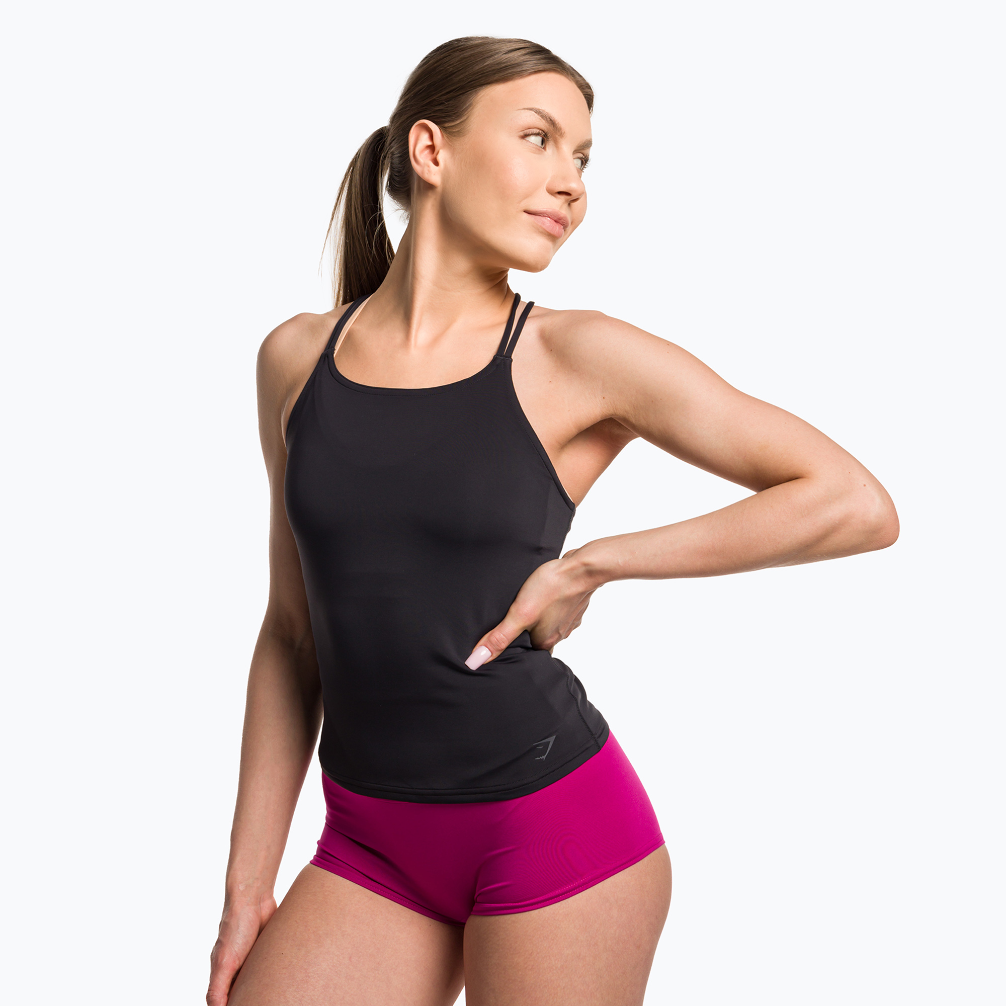 Canotta da allenamento da donna Gymshark Studio Tank nero (XXL) (Studio Tank B1A5L-BBBB-AH1)