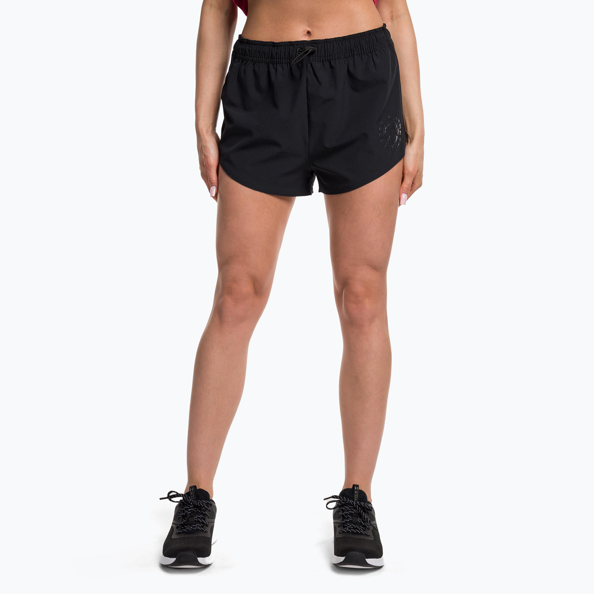 Pantaloncini da allenamento da donna Gymshark KK Twins Woven nero (S) (KK Twins Woven B2A2R-BBBB-AJ3)