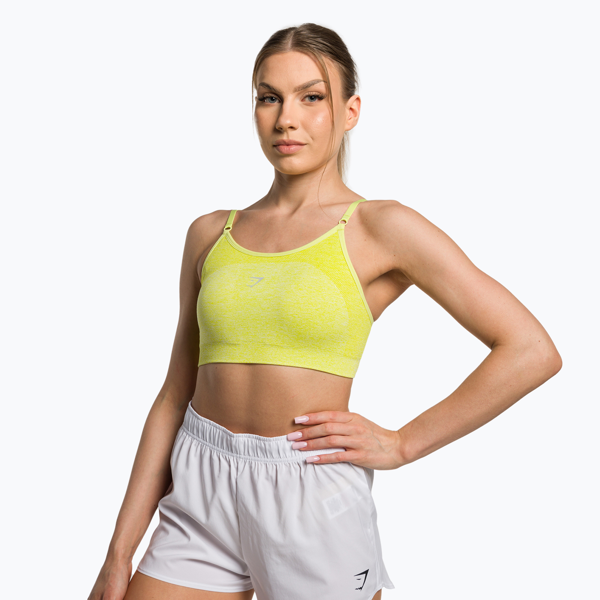Reggiseno fitness Gymshark Flex Strappy Sports glitch yellow marl (XS) (Flex Strappy Sports B1A6N-YBBF-BN1)
