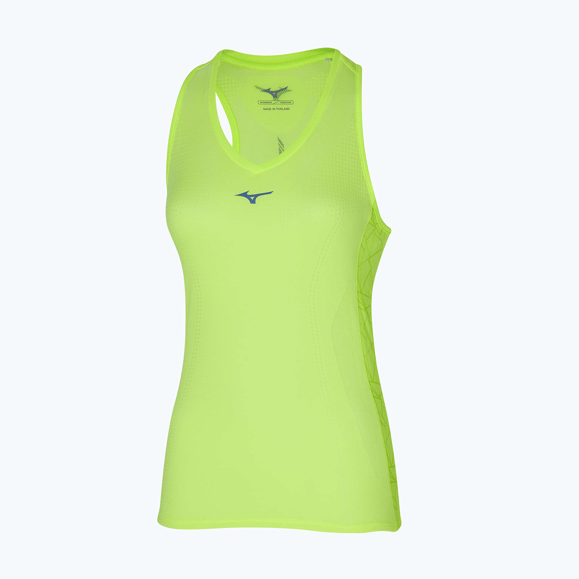 Canotta running donna Mizuno Aero Tank neolime (L) (Aero Tank J2GA220137)