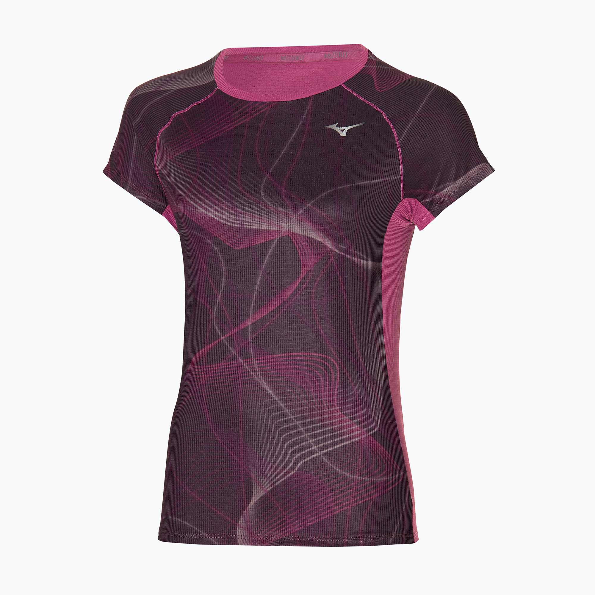 Maglietta da corsa da donna Mizuno Aero Tee gape wine (XS) (Aero Tee J2GA270481)