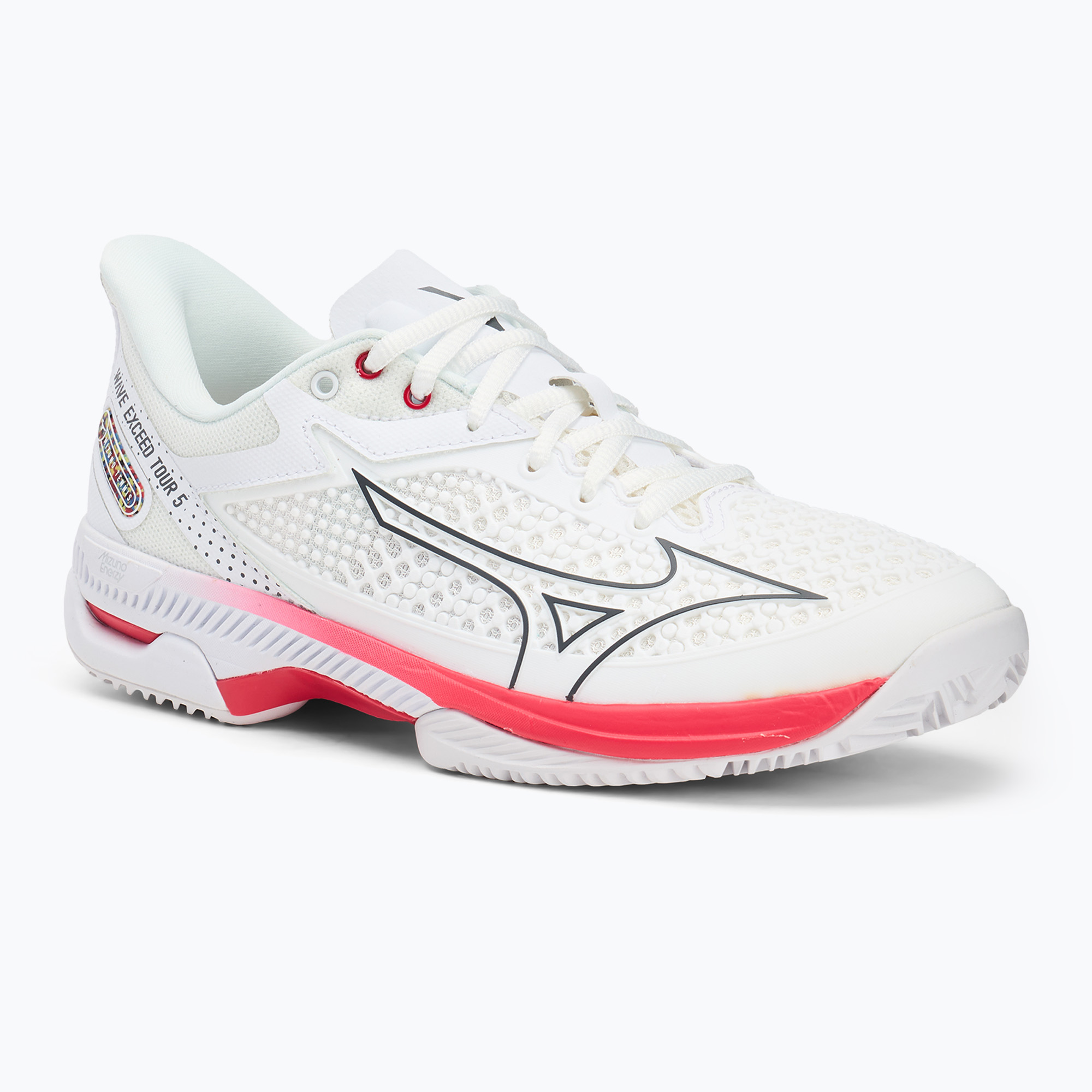 Scarpe da tennis da donna Mizuno Wave Exceed Tour 5 CC non tinto bianco/ombreggiato/rosso opaco (40 EU) (Wave Exceed Tour 5 CC 61GC227906)