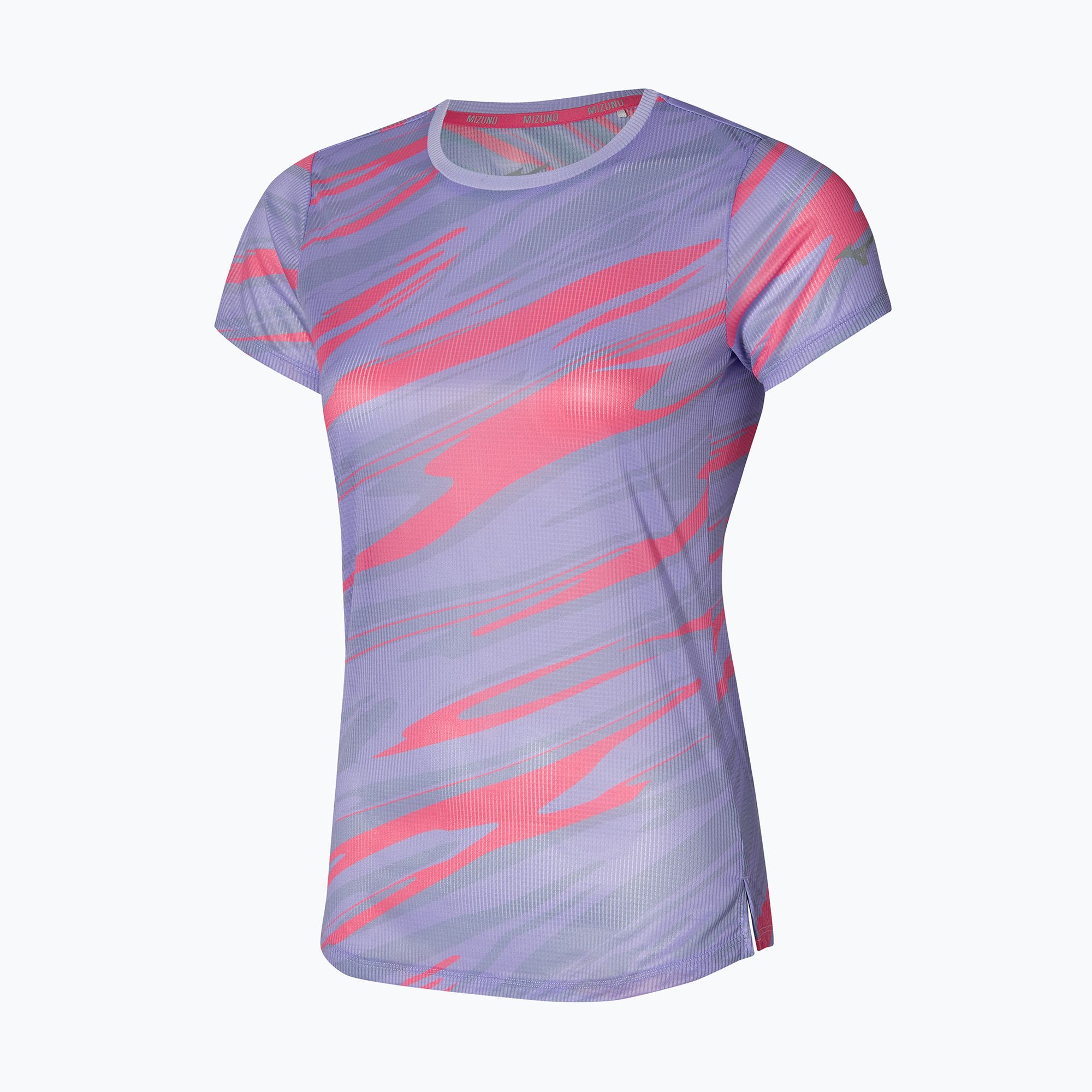 Maglietta da corsa da donna Mizuno DAF Graphic Tee lilla pastello (L) (DAF Graphic Tee J2GAA21069)