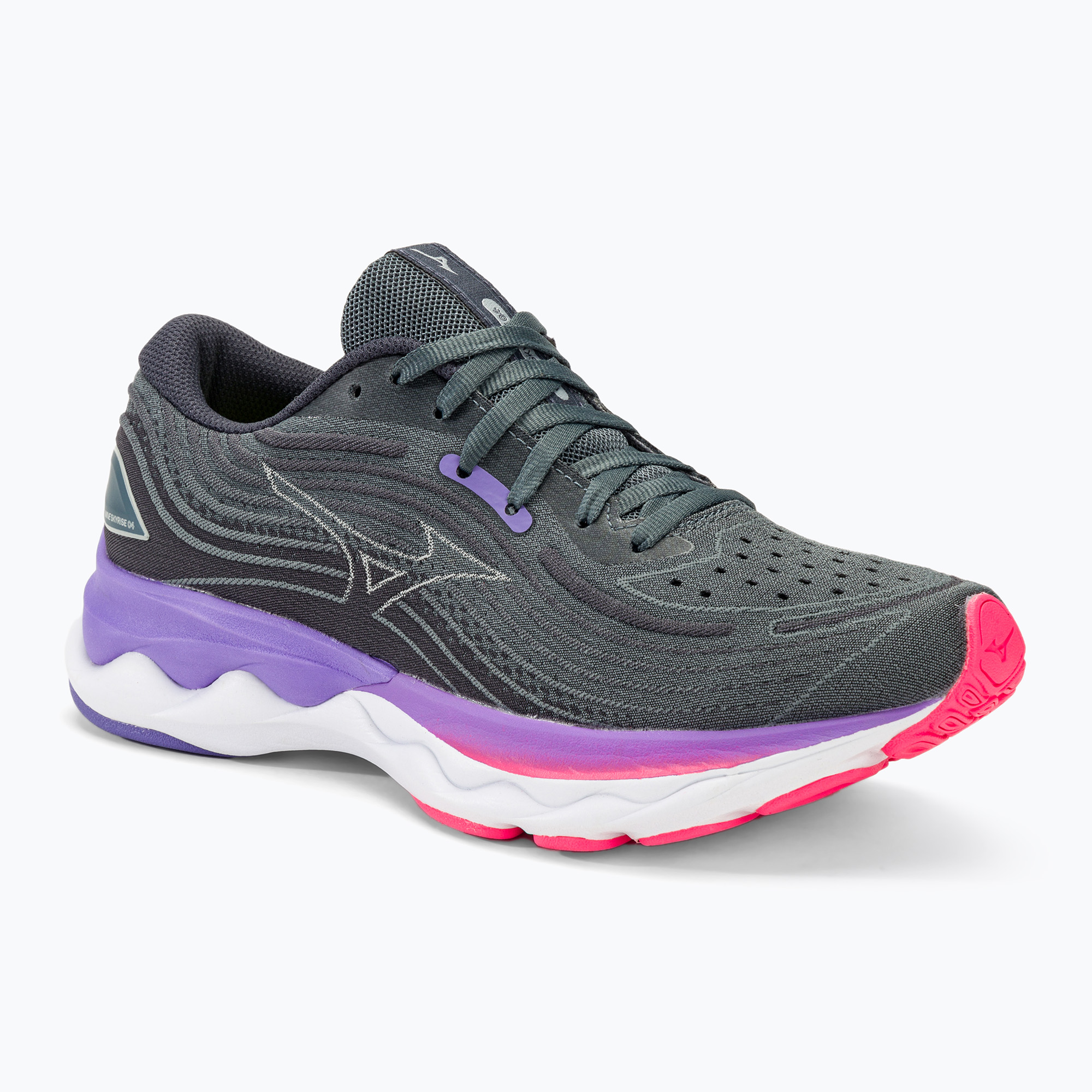 Scarpe da corsa da donna Mizuno Wave Skyrise 4 maglione/blu peonia/punch