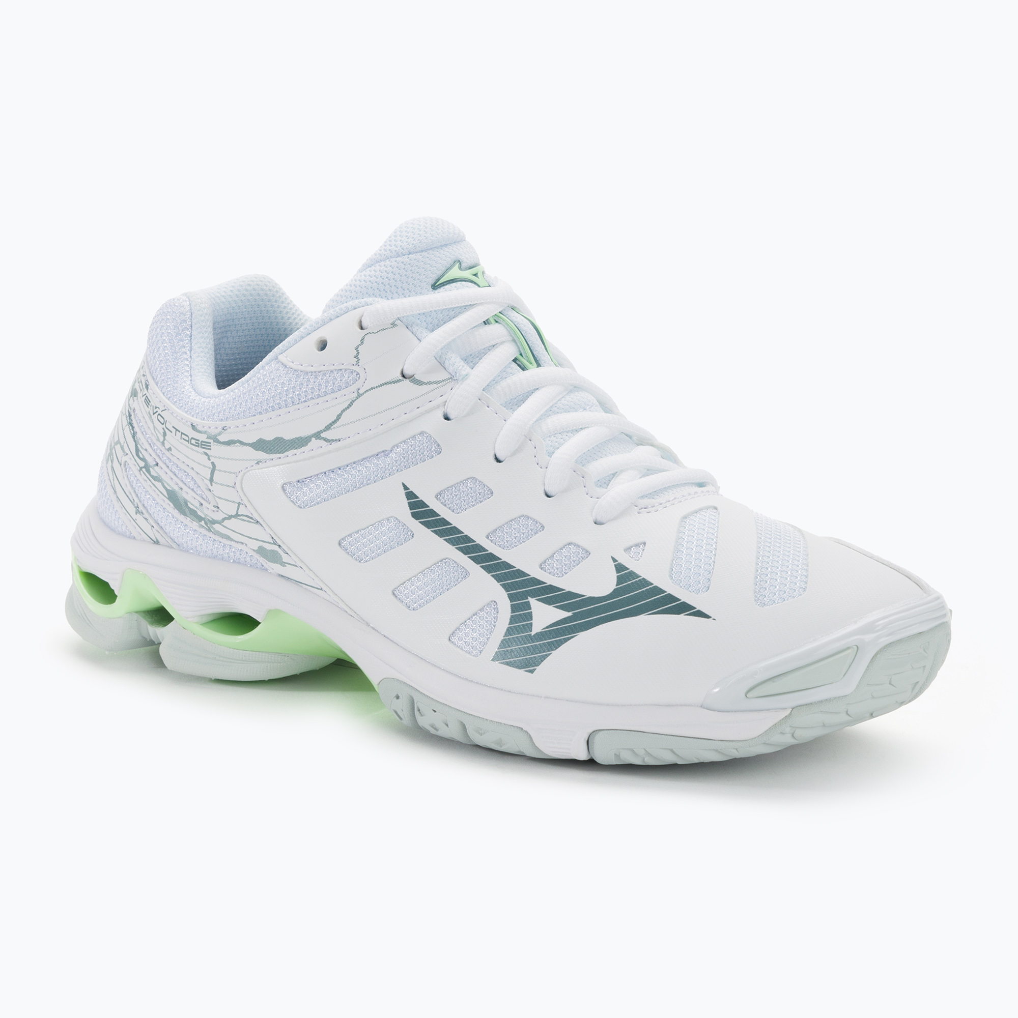 Scarpe da pallavolo donna Mizuno Wave Voltage bianco/glacial ridge/pati (36.5 EU) (Wave Voltage V1GC216037)