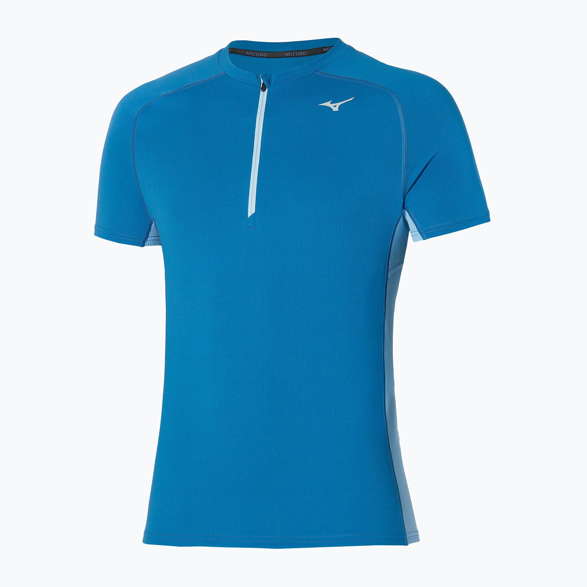 Maglietta da corsa Mizuno Trail DryAeroFlow HZ Tee federal blu da uomo (L) (Trail DryAeroFlow Half Zip Tee J2GAB00714)