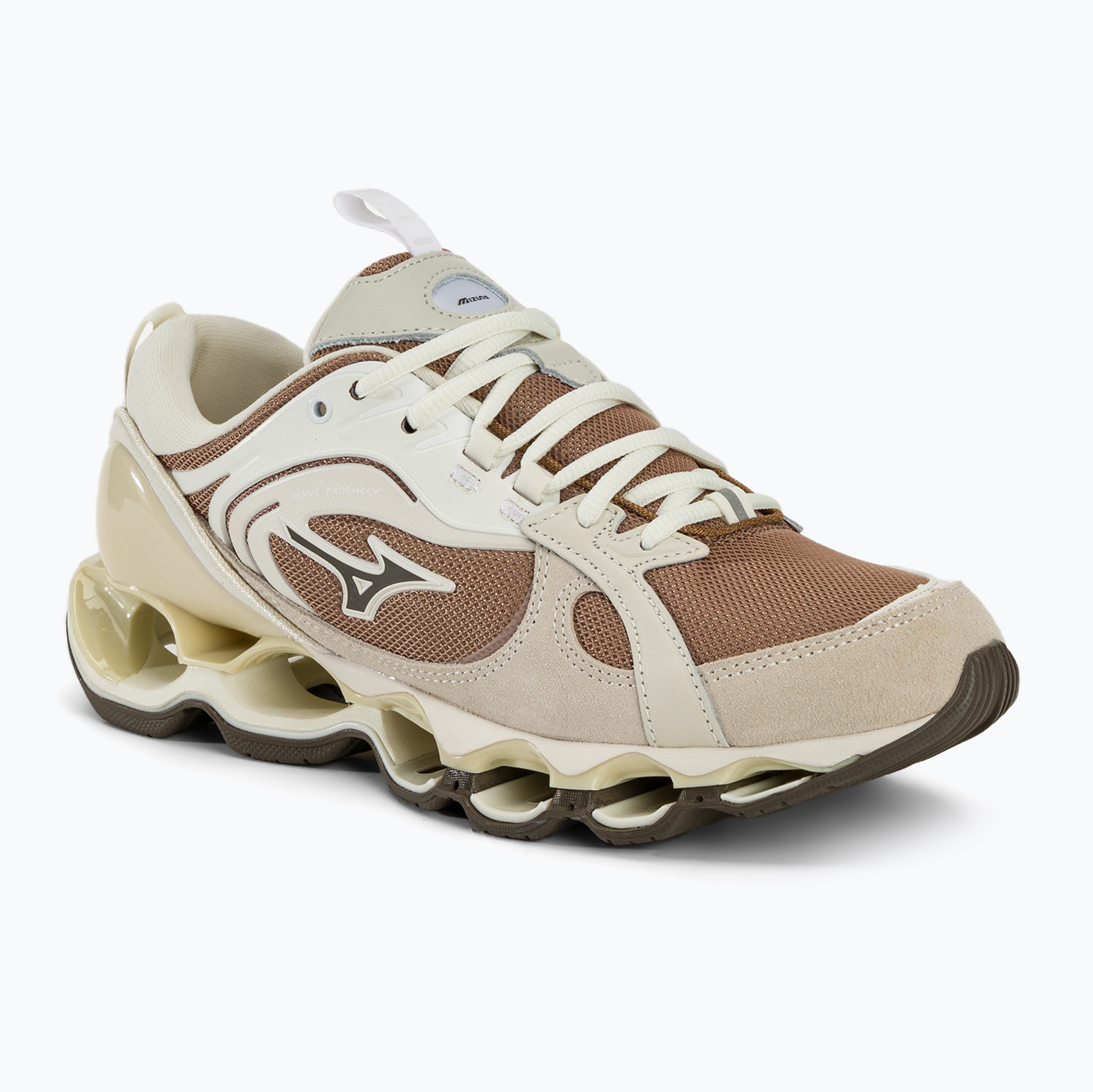 Scarpe da uomo Mizuno Wave Prophecy Βeta 2 occhio di tigre/maggiore marrone/bianco sabbia (40.5 EU) (Wave Prophecy Βeta 2 D1GA235008)