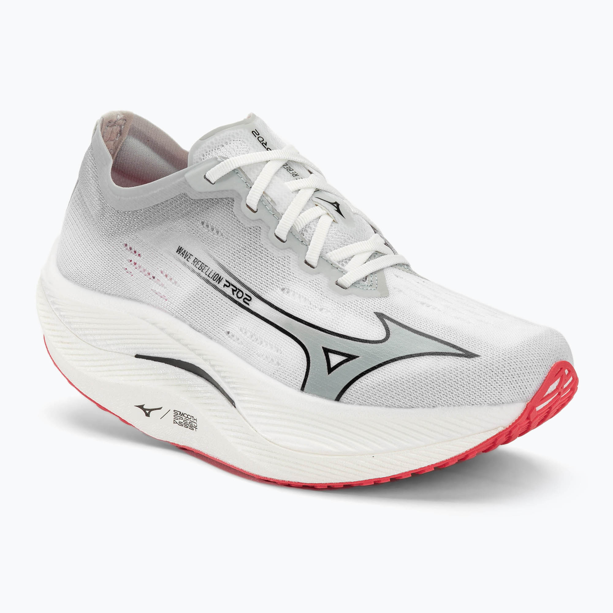 Scarpe da corsa da donna Mizuno Wave Rebellion Pro 2 bianco/nebbia di porto/cayenne (40.5 EU) (Wave Rebellion Pro 2 U1GE241721)