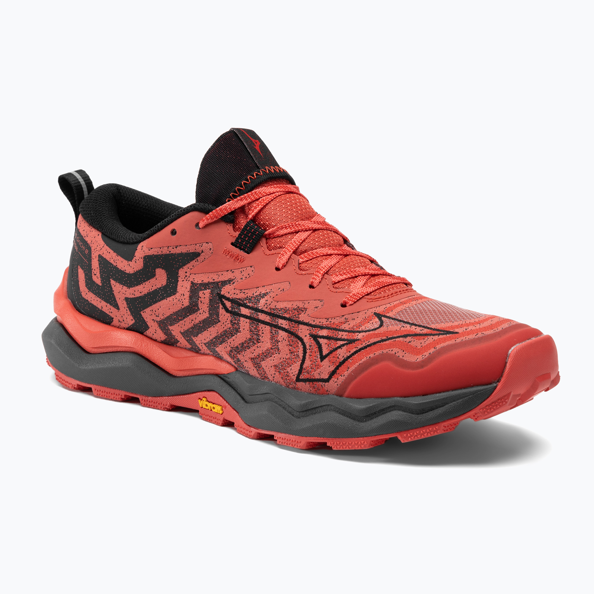 Scarpe da corsa da uomo Mizuno Wave Daichi 8 cayenne/nero/rosso ad alto rischio (46.5 EU) (Wave Daichi 8 J1GJ247101)